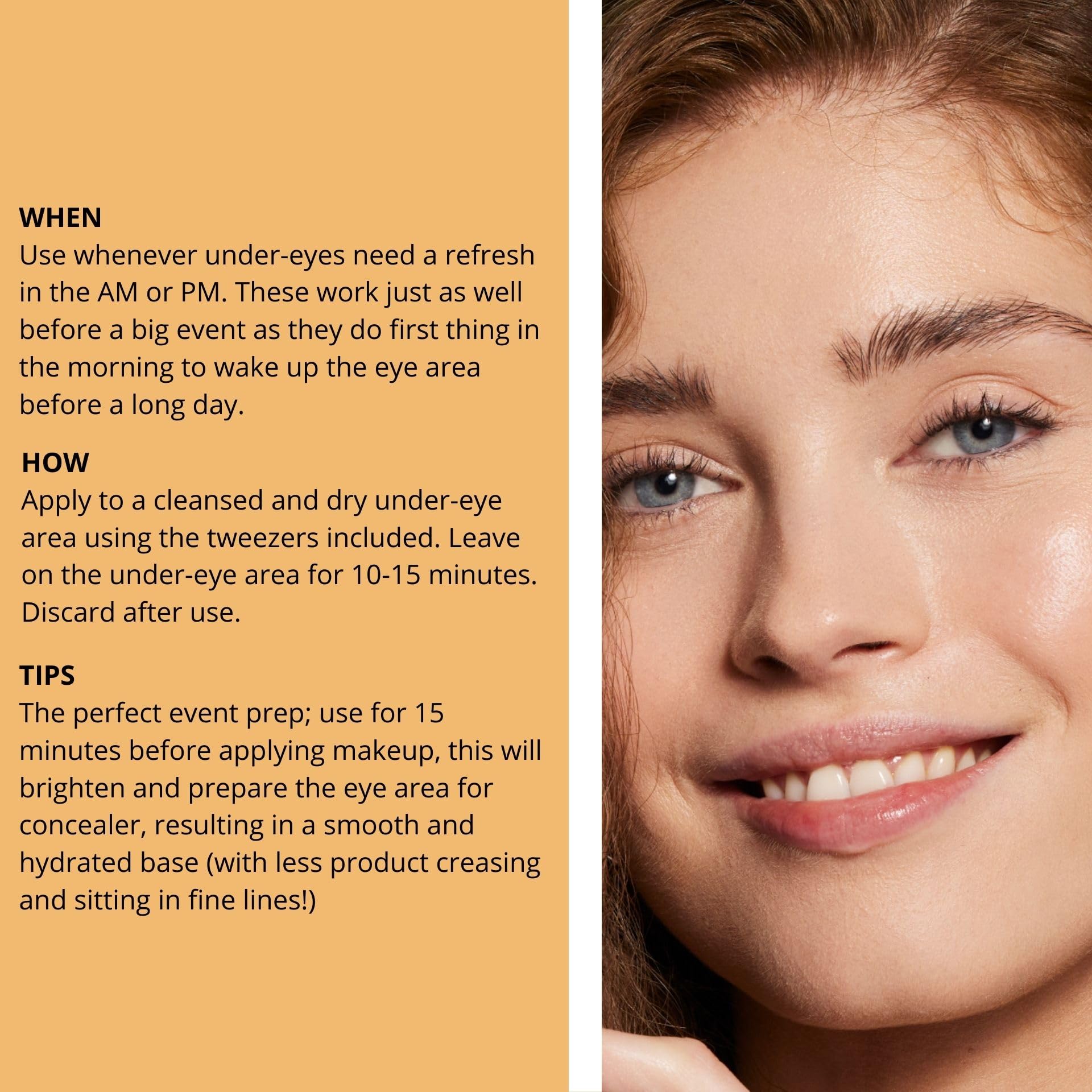 Nip+Fab Vitamin C Fix Jelly Augenpads, 20 Paar, aufhellendes Hydrogel für die Augenpartie mit 3 stabilen Formen von Vitamin C 6
