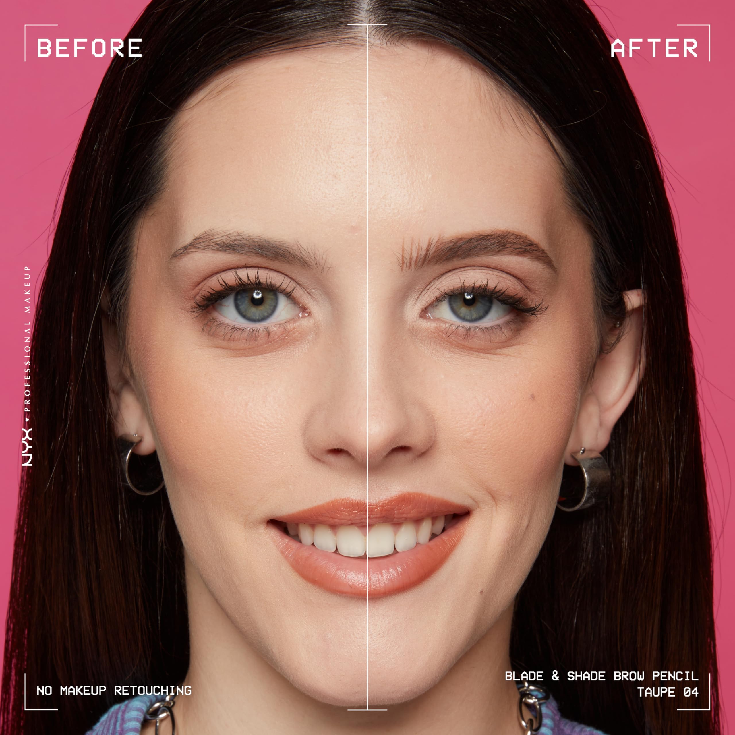 NYX Professional Makeup Blade & Shade Nano Brow Mechanical Pencil, Taupe, Up to 16HR Wear 4