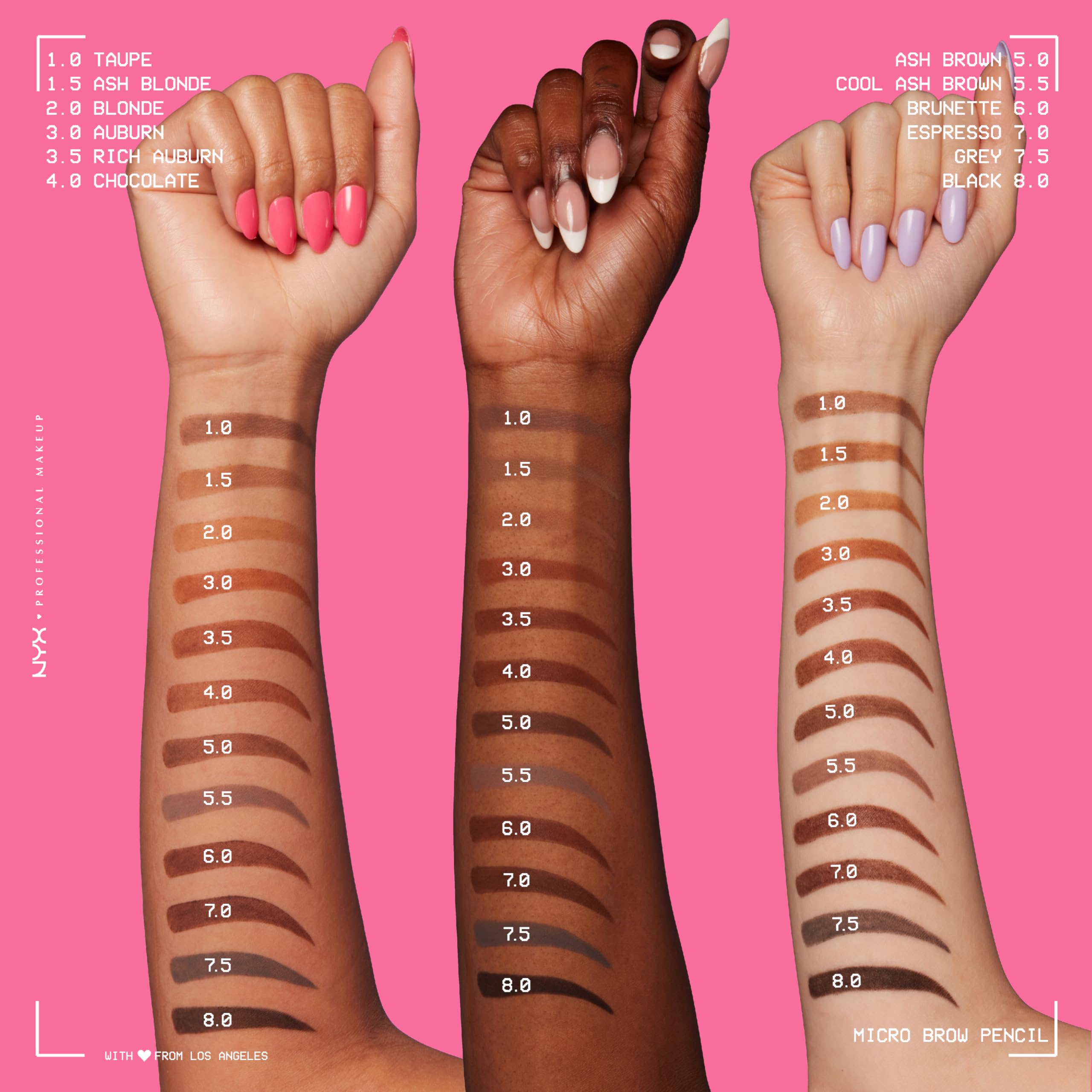 NYX Professional Makeup Micro Brow Pencil - Dual Ended with Spoolie, Vegan Formula, Espresso 6