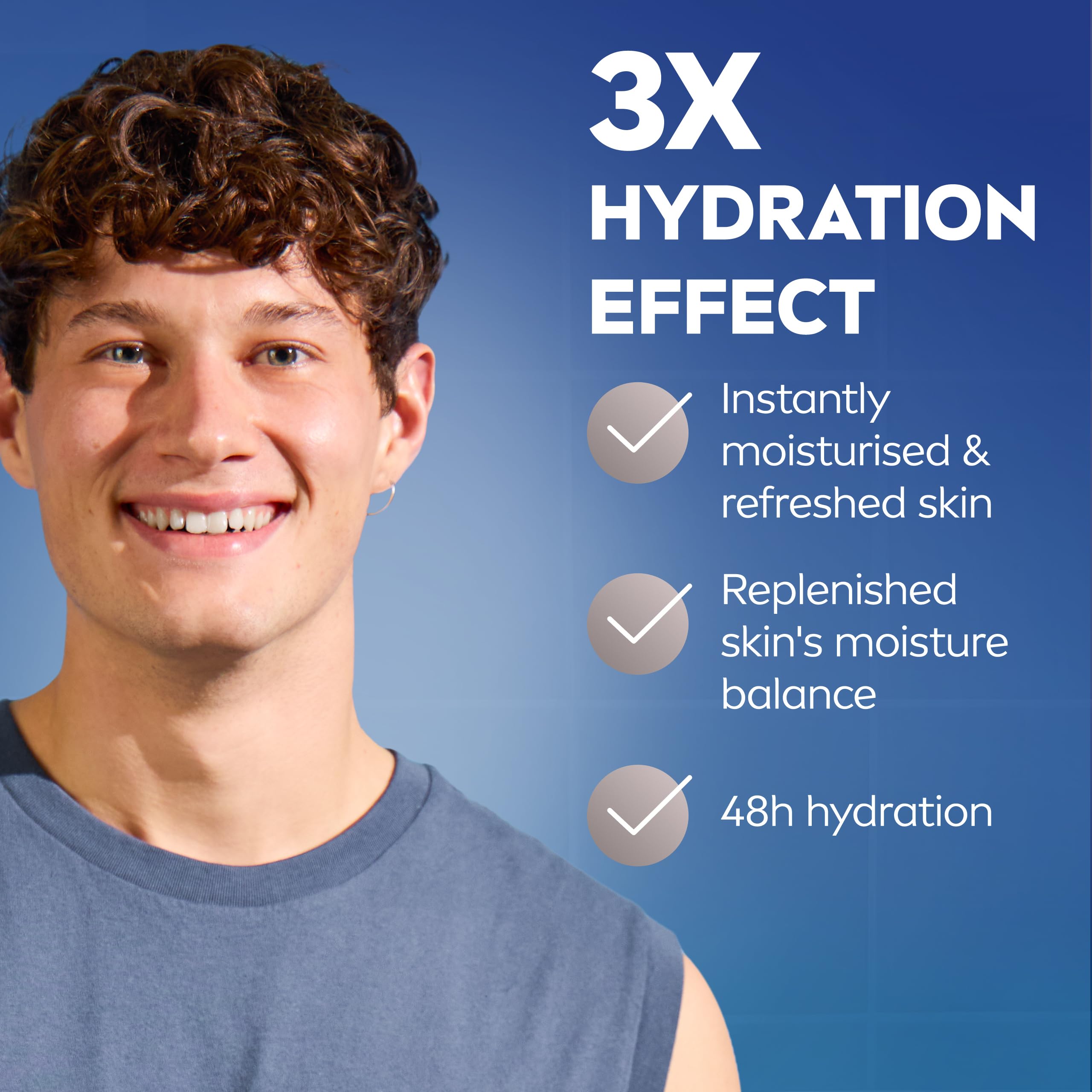 NIVEA MEN Hydrocare Facial Moisturiser XXL 100ml for Dry & Sensitive Skin 4