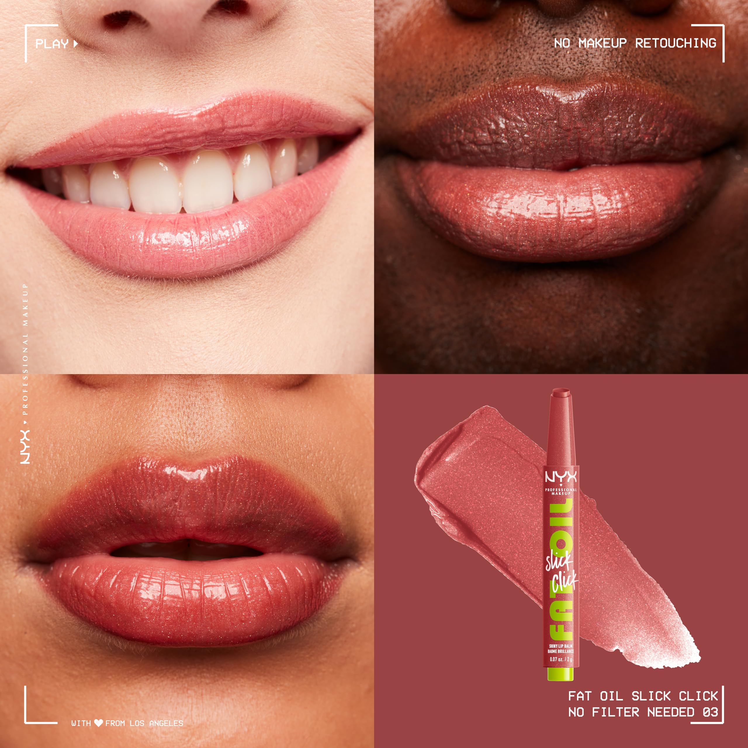 NYX Professional Makeup Fat Oil Slick Click Lip Balm - No Filter Needed | 12H Hydration 3