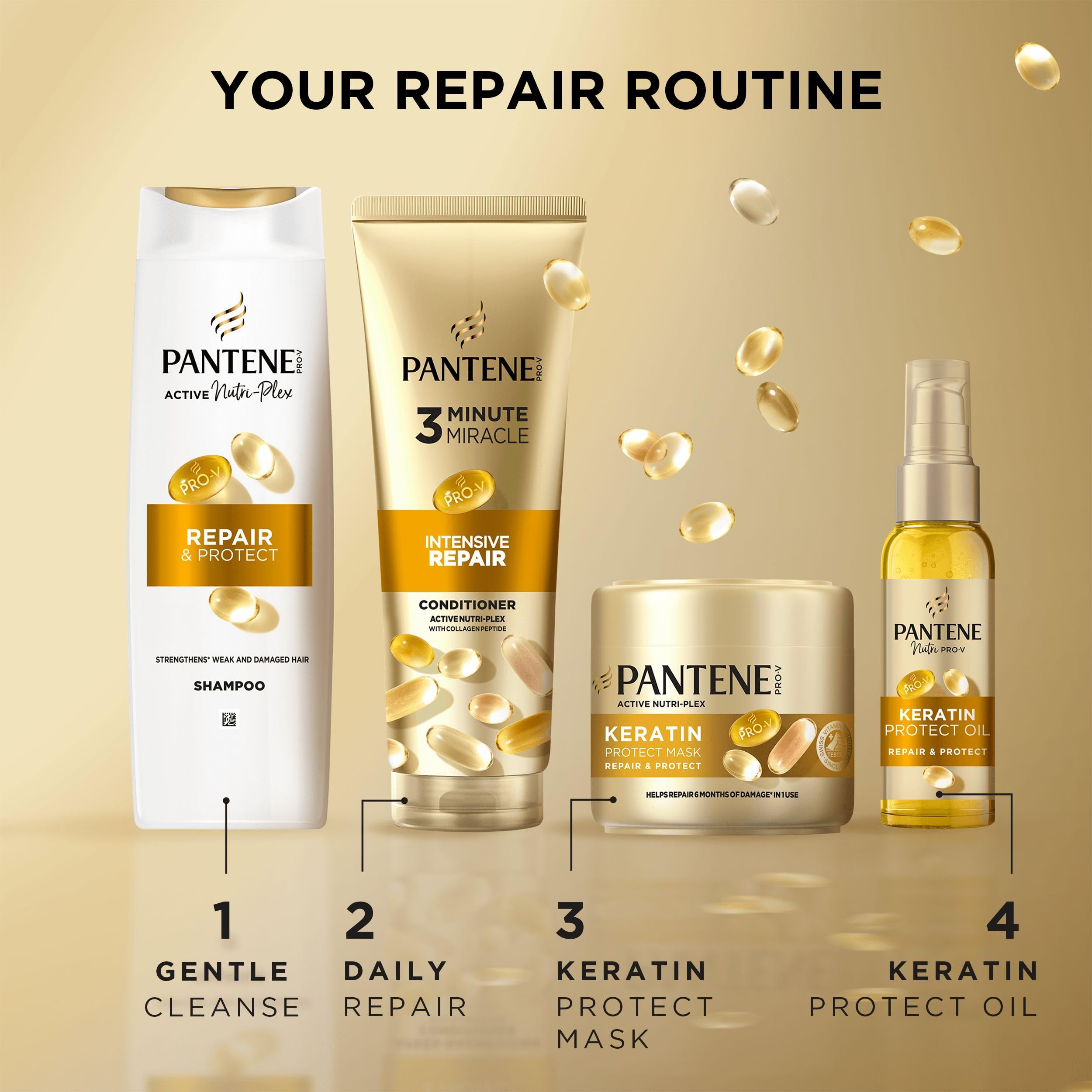 Pantene Pro-V Repair & Protect Keratin Protect Hair Mask 300 ml for Dry and Damaged Hair 6