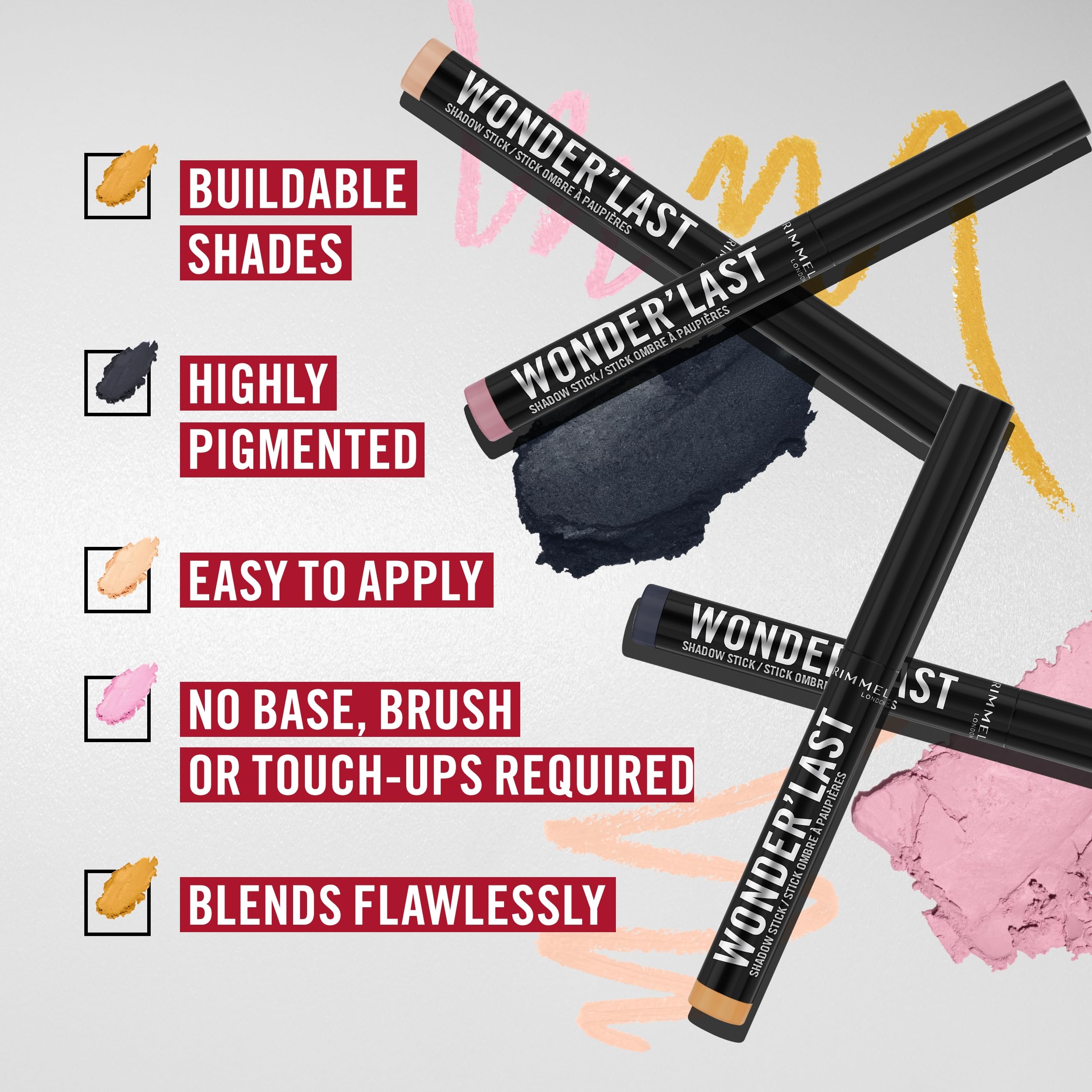 Rimmel Wonder'Last Shadow Stick, 010 Strawberry Milkshake - Ultra-Creamy, Smudgeproof Eyeshadow 6