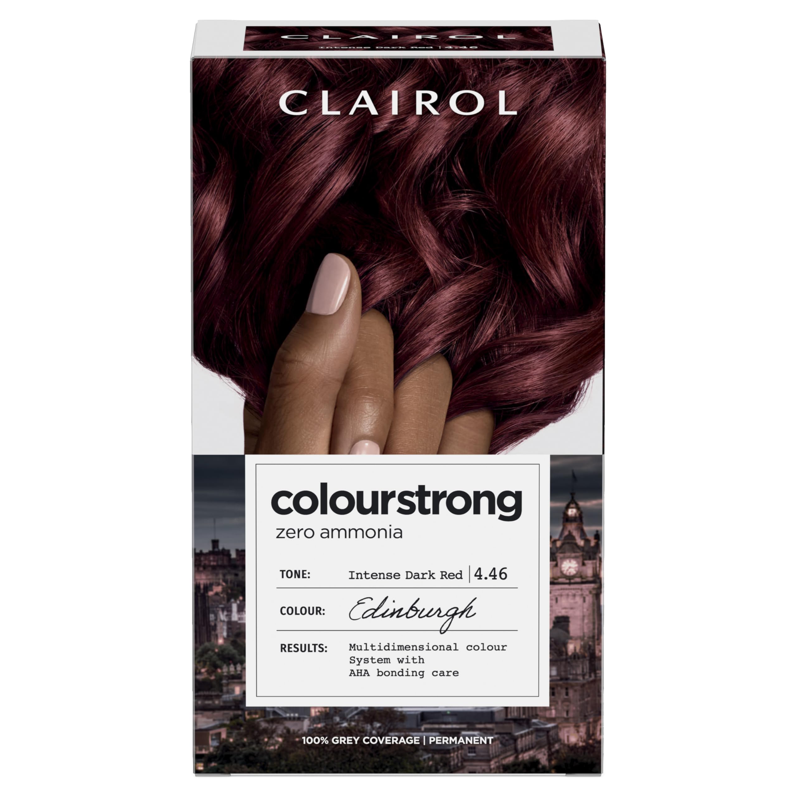 Clairol Colour Strong Permanente Haarfarbe – 4.46 Intensives Dunkelrot