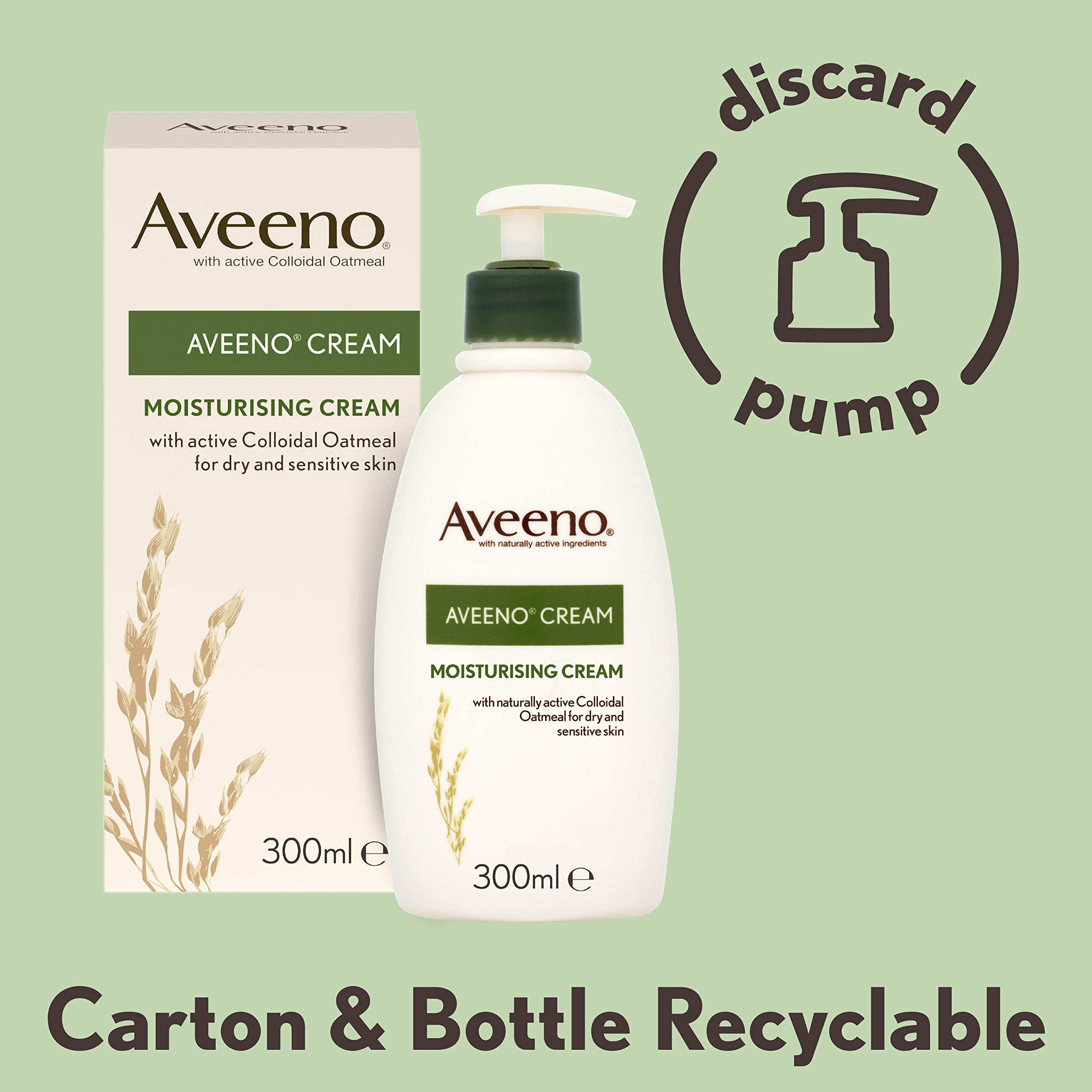 Aveeno Moisturising Cream 100ml: Nourishing Body Lotion with Colloidal Oatmeal for Dry Sensitive Skin 8