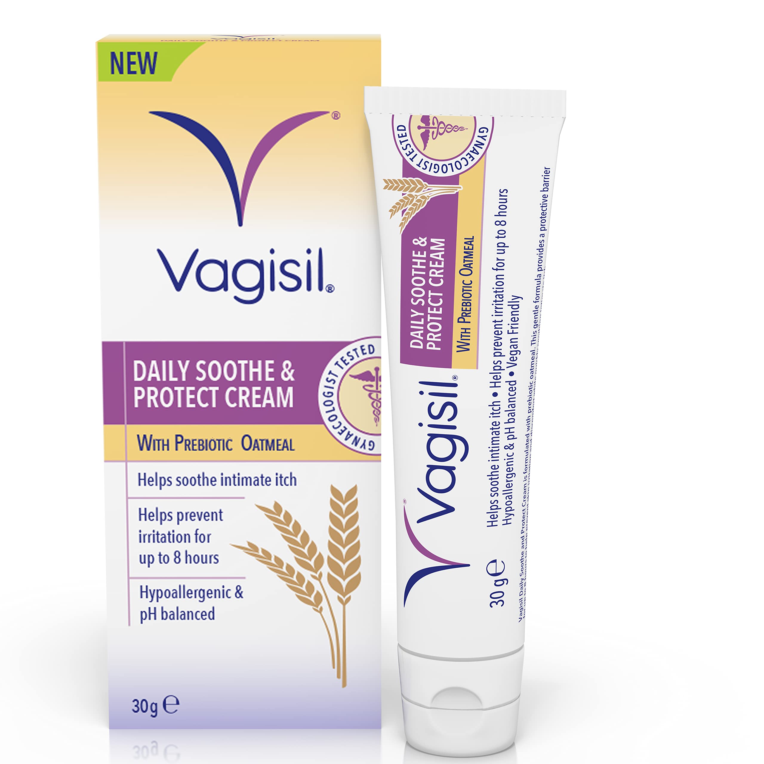 Vagisil Daily Soothe and Protect Cream for Women with Prebiotic Oatmeal