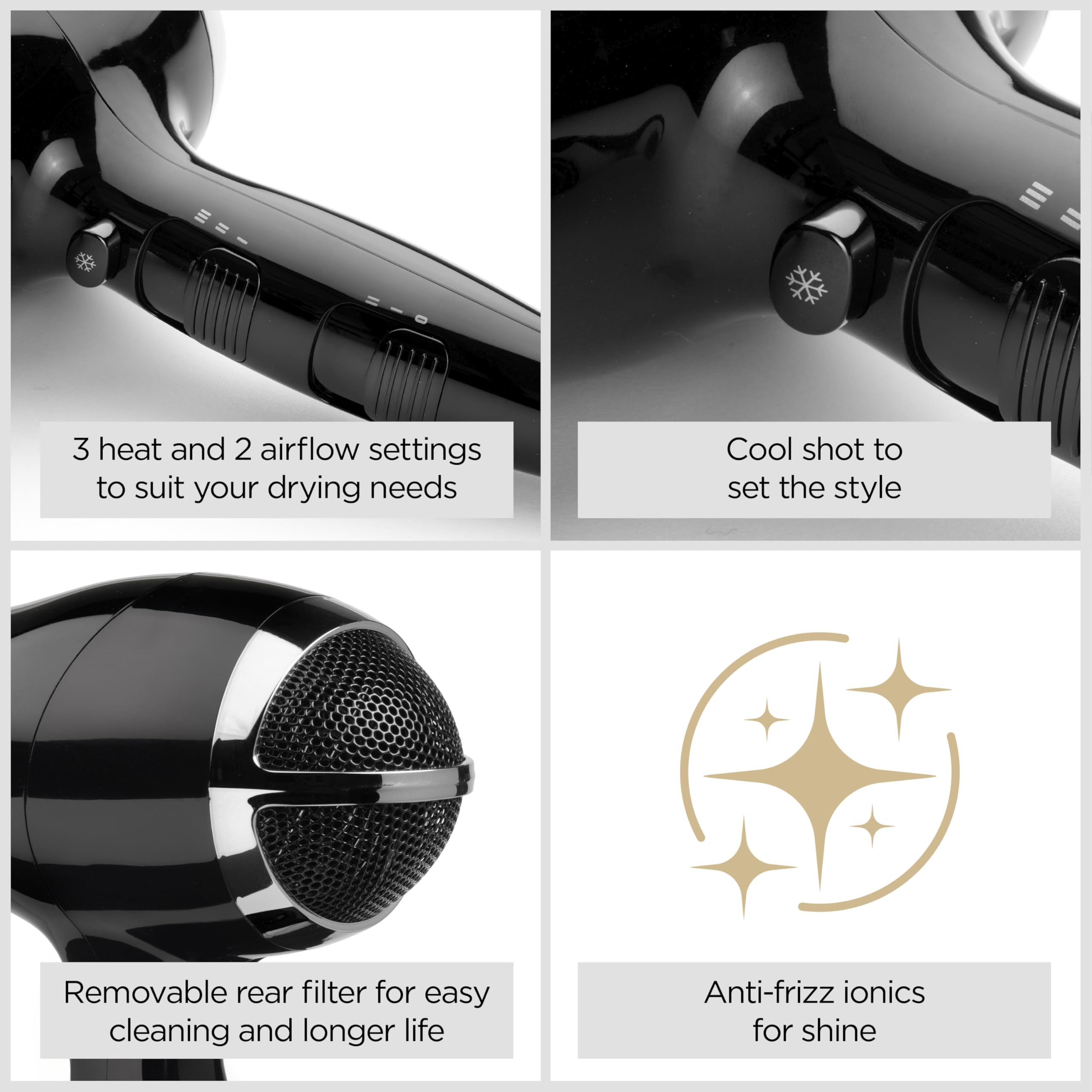 BaByliss Power Smooth Haartrockner – Leistungsstark und leicht, 2400 W, schnelles Trocknen