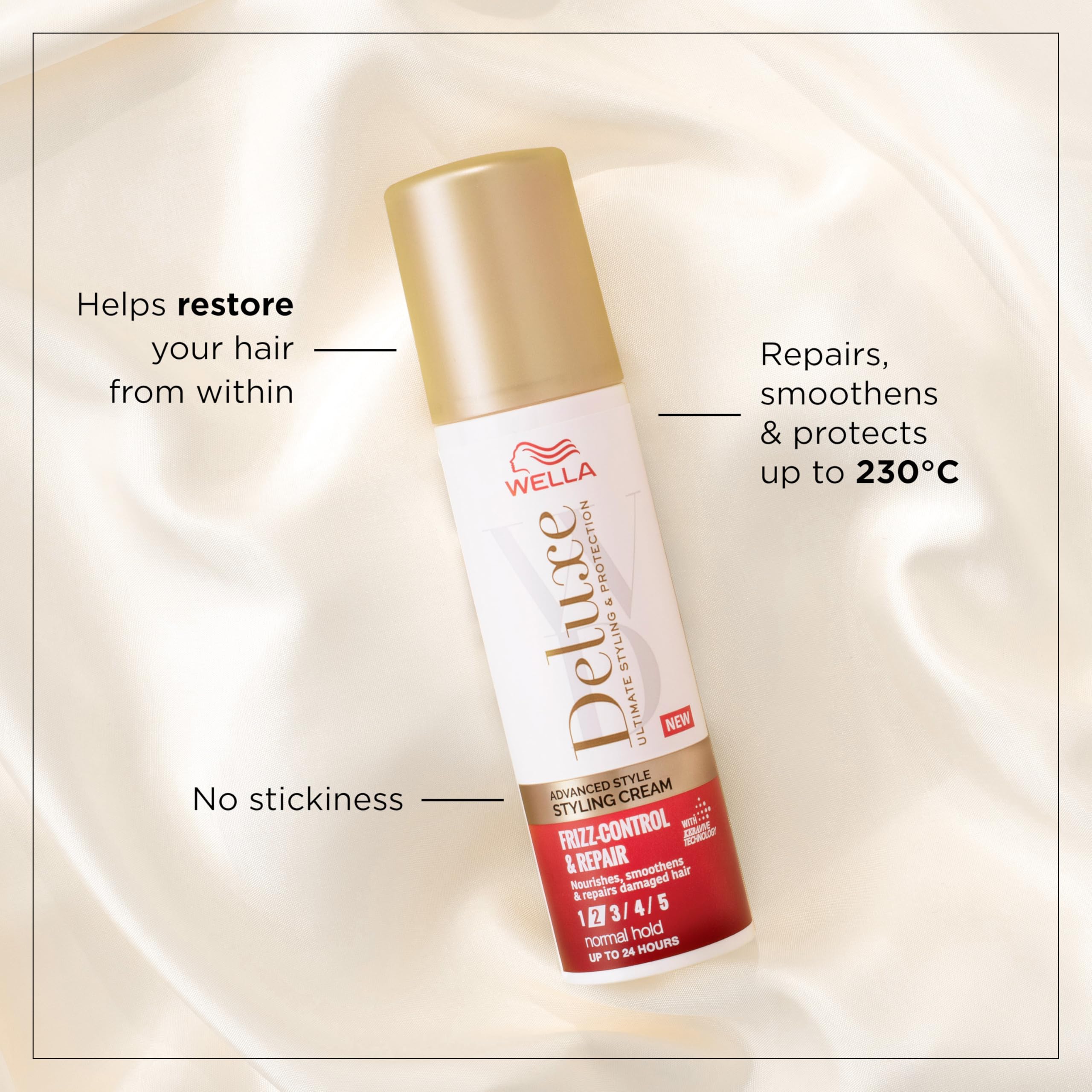 Wella Deluxe Frizz Control & Repair Styling Cream for Heat Protection (100ml) 3