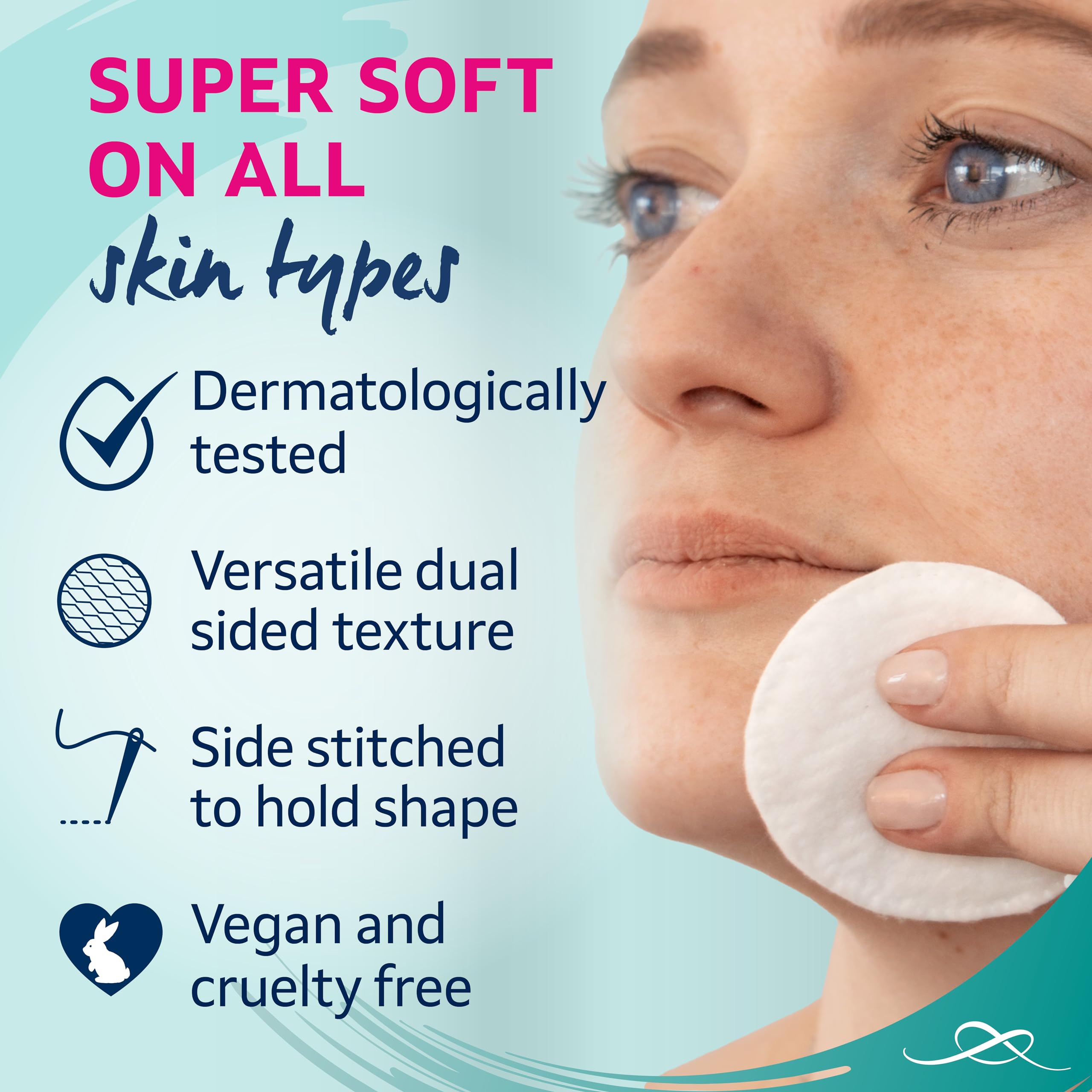 Lil-Lets Organic Cotton Wool Round Pads, 600 Count (6 x 100), GOTS Certified, Soft & Absorbent 4