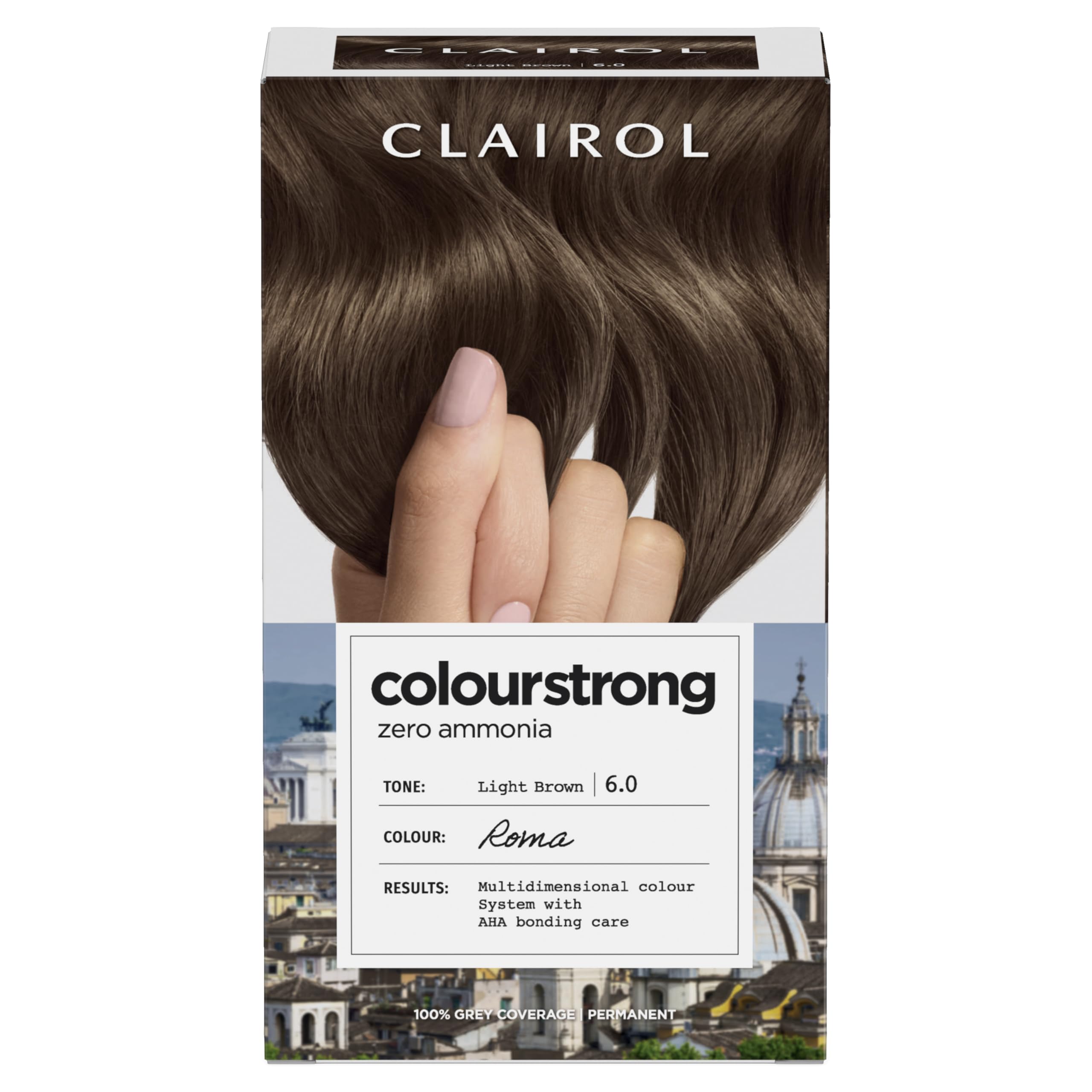Clairol Colour Strong Permanente Haarfarbe – 6.0 Hellbraun