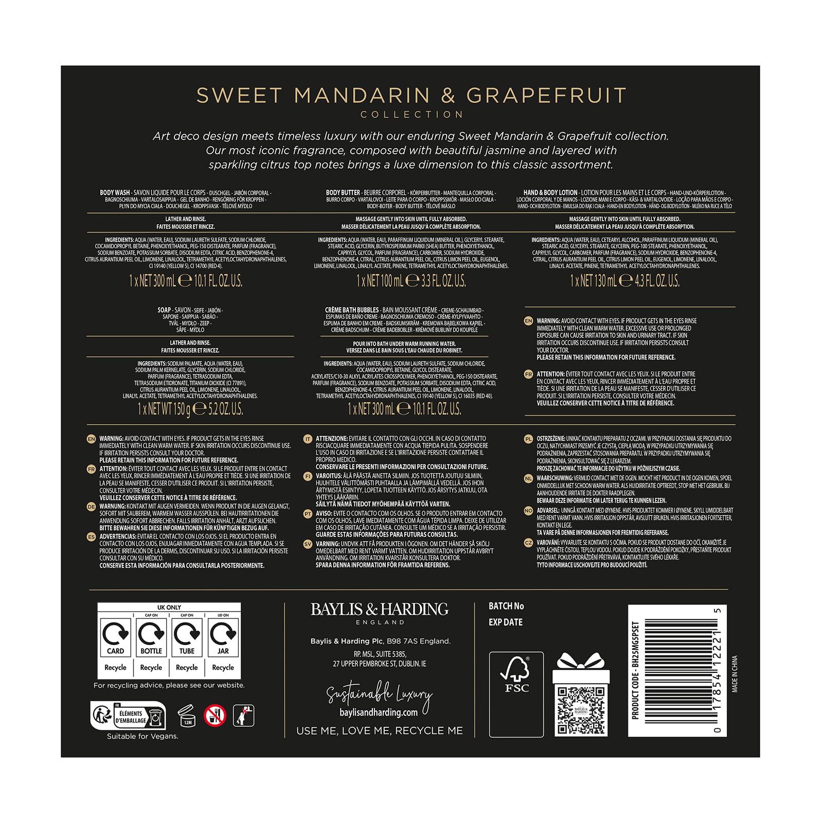 Baylis &amp; Harding Süße Mandarine &amp; Grapefruit Verwöhn-Geschenkset - Vega 7