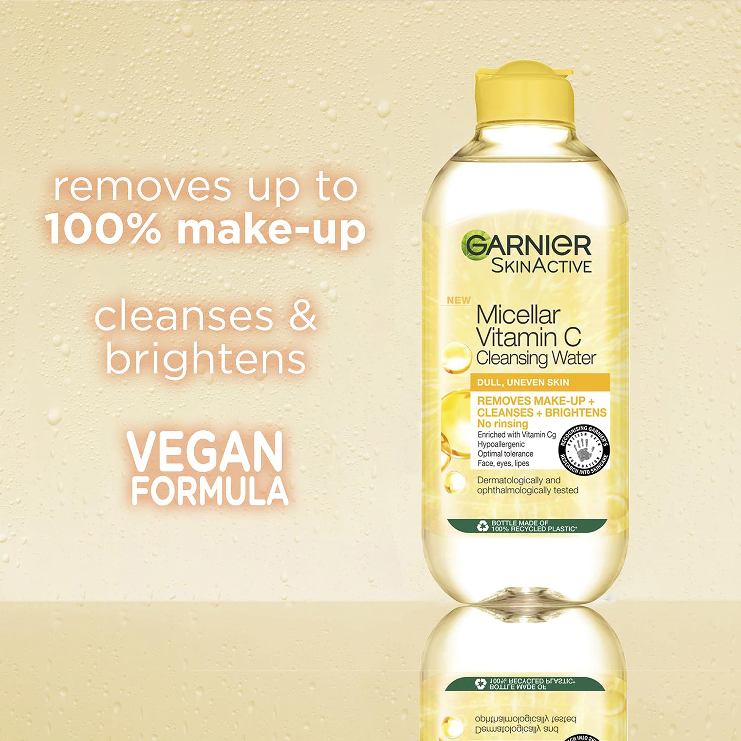 Garnier Micellar Vitamin C Cleansing Water for Brightening and Makeup Removal (700ml)