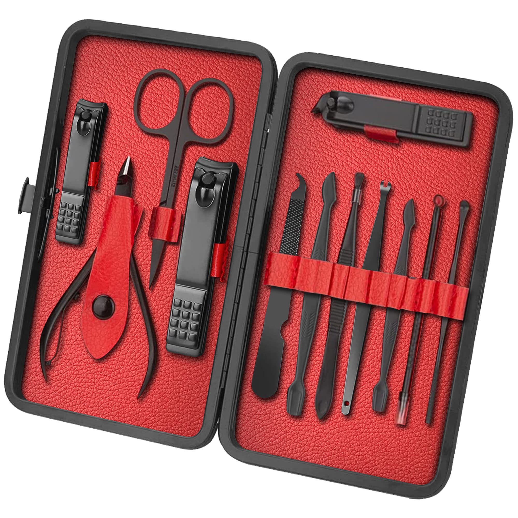 iSOUL Nagelknipser Maniküre-Set 12-teilig Herren, Damen Edelstahl Professionell 7