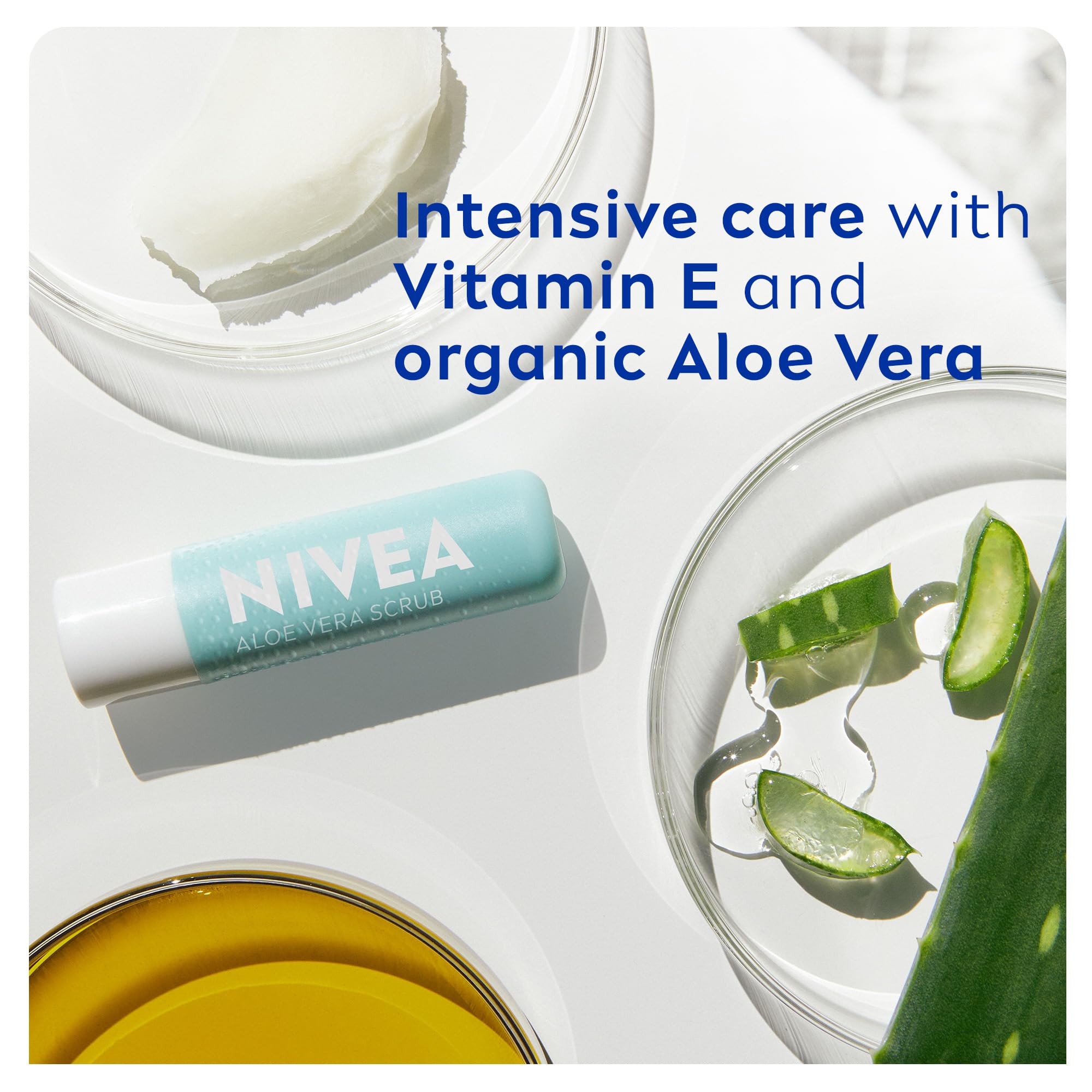 NIVEA 2in1 Aloe Vera Lip Scrub (4.8g) with Vitamin E for Deep Moisture 4