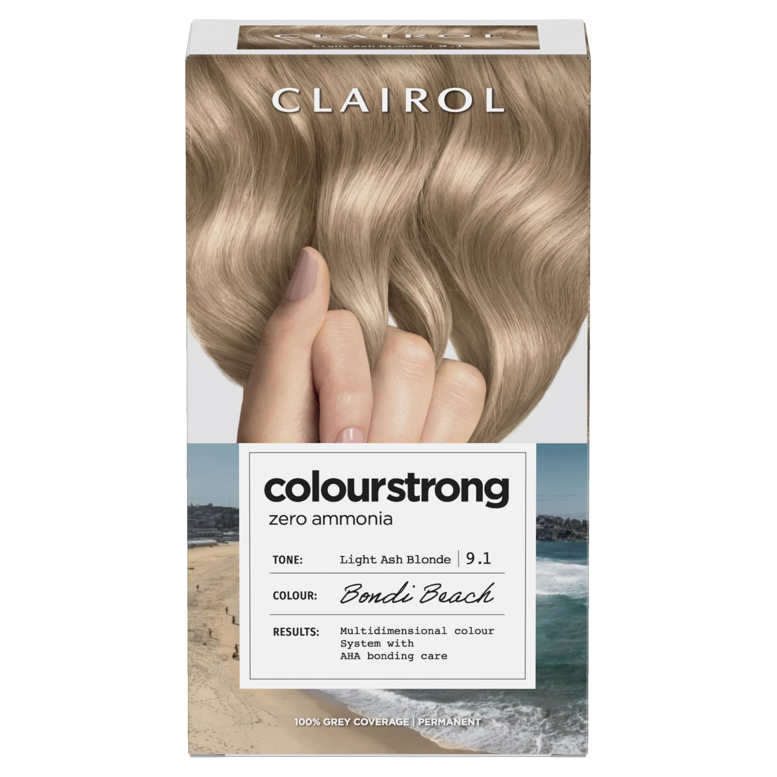 Clairol Colour Strong Permanente Haarfarbe – 9.1 Hellaschblond