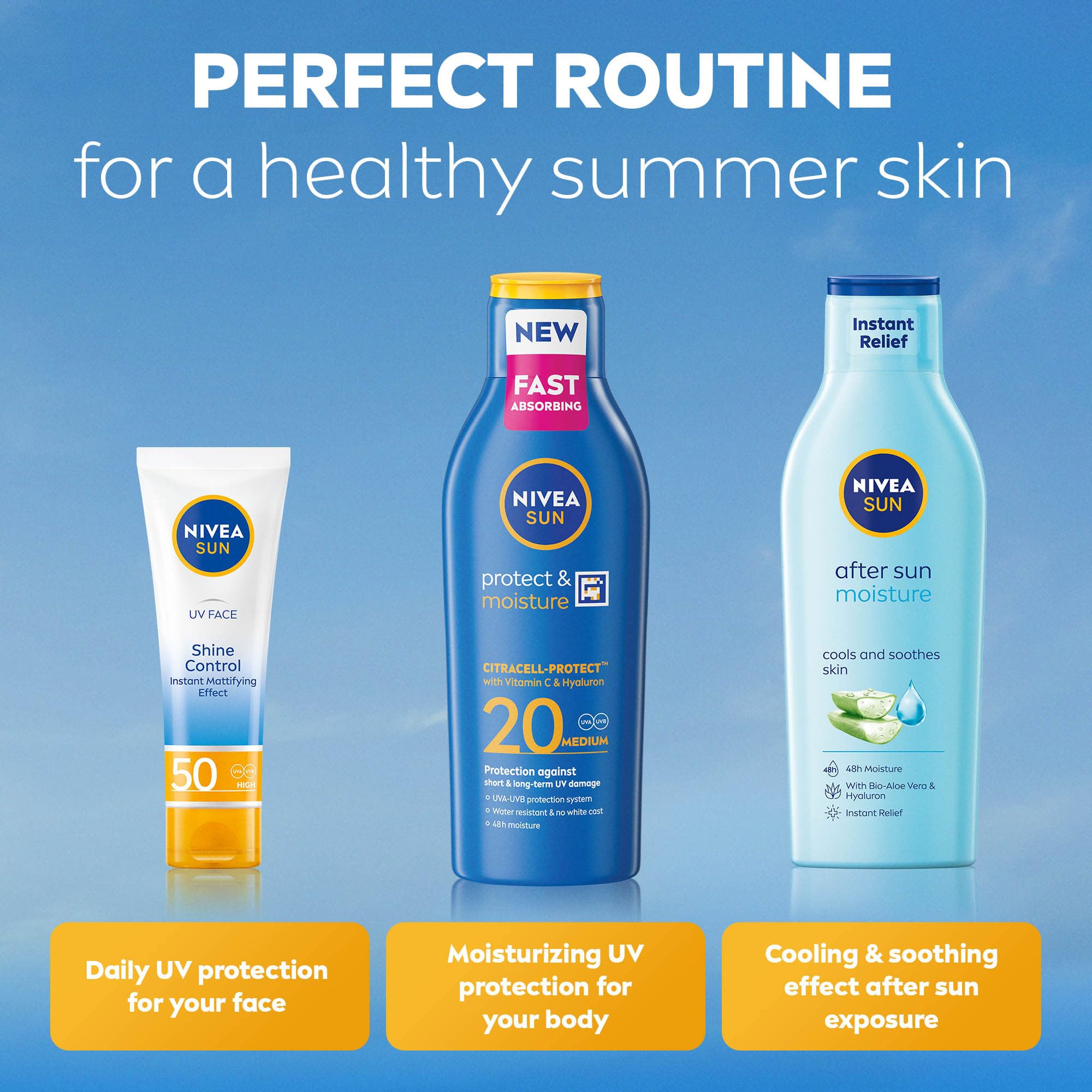 NIVEA SUN Protect & Moisture Sun Lotion SPF 20 with Vitamin E, 48H Moisture, 200 ml 8