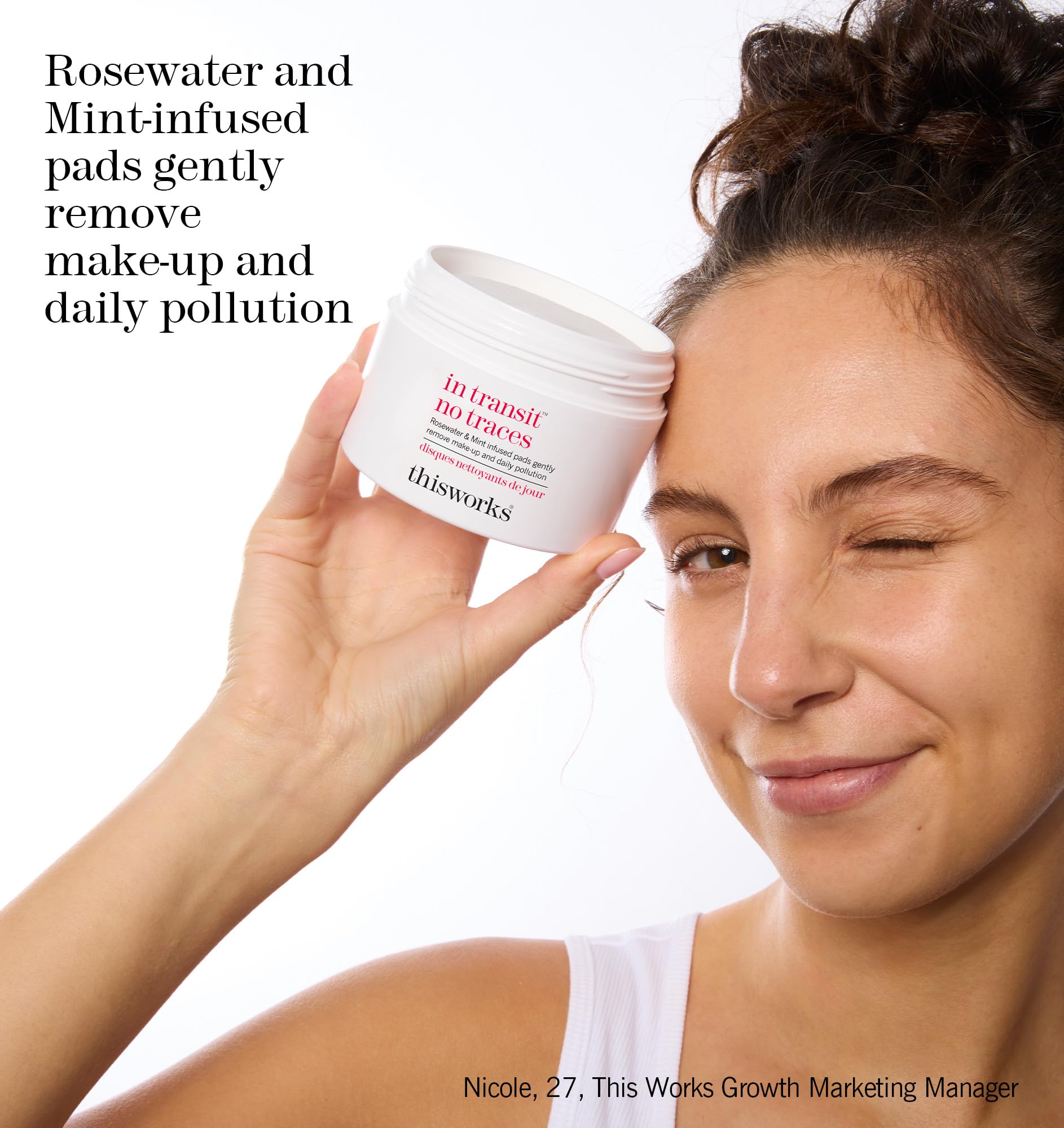 This Works – Reinigungspads für unterwegs ohne Spuren, mit Rosenwasser und Minze