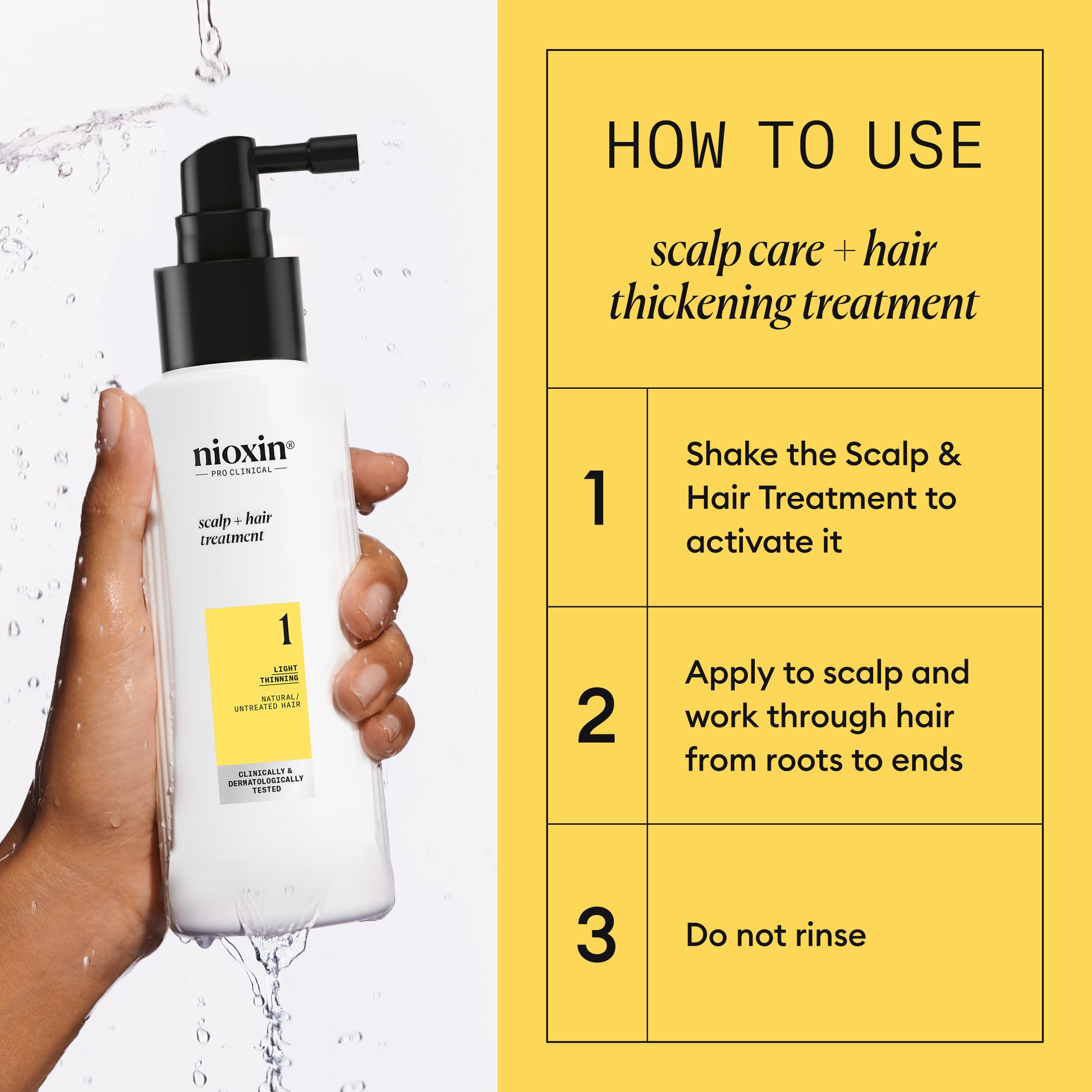 NIOXIN System 1 Scalp + Hair Thickening Treatment Serum for Natural Hair with Light Thinning (100ml) 5