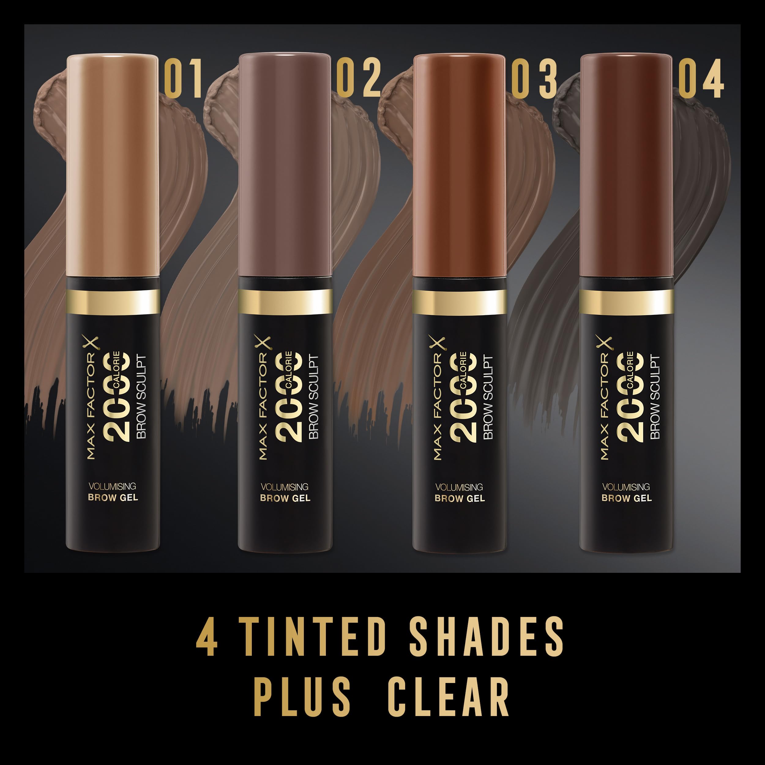 Max Factor 2000 Kalorien Volumising Brow Sculpt Gel, langanhaltend, voluminös &amp; 4