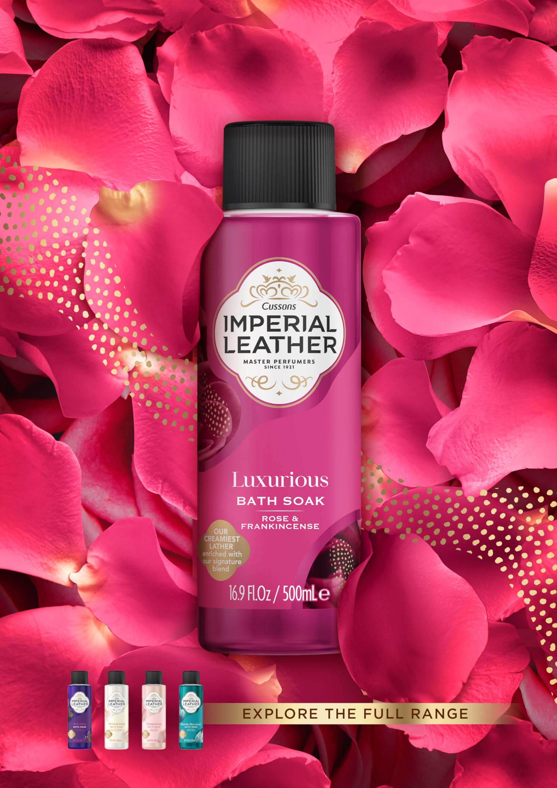 Imperial Leather Rose & Frankincense Luxurious Bath Soak Gel - 4 Pack Bulk Buy 4