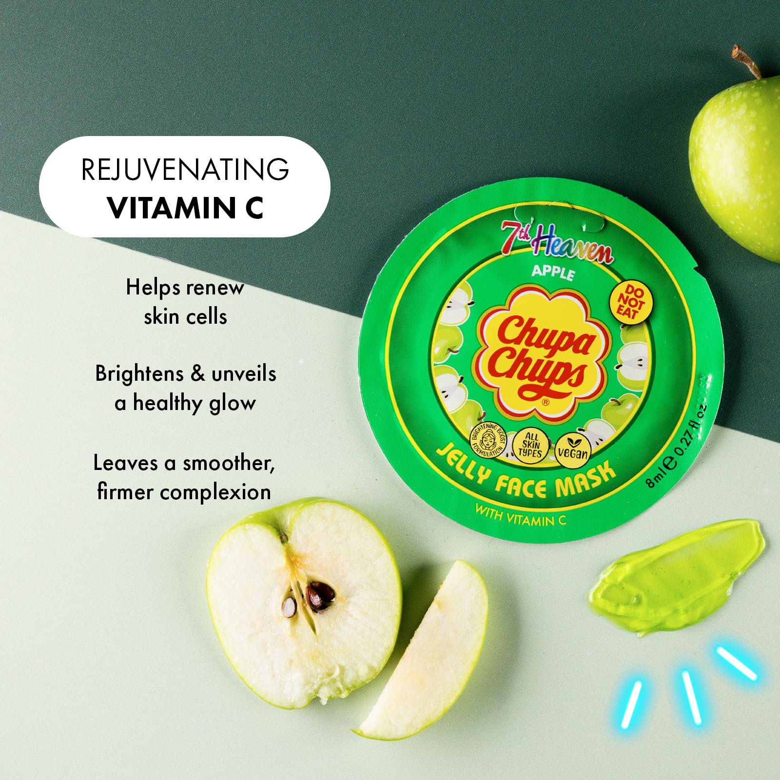 7th Heaven x Chupa Chups Jelly Face Mask with Illuminating Vitamin C - Apple Scent 4