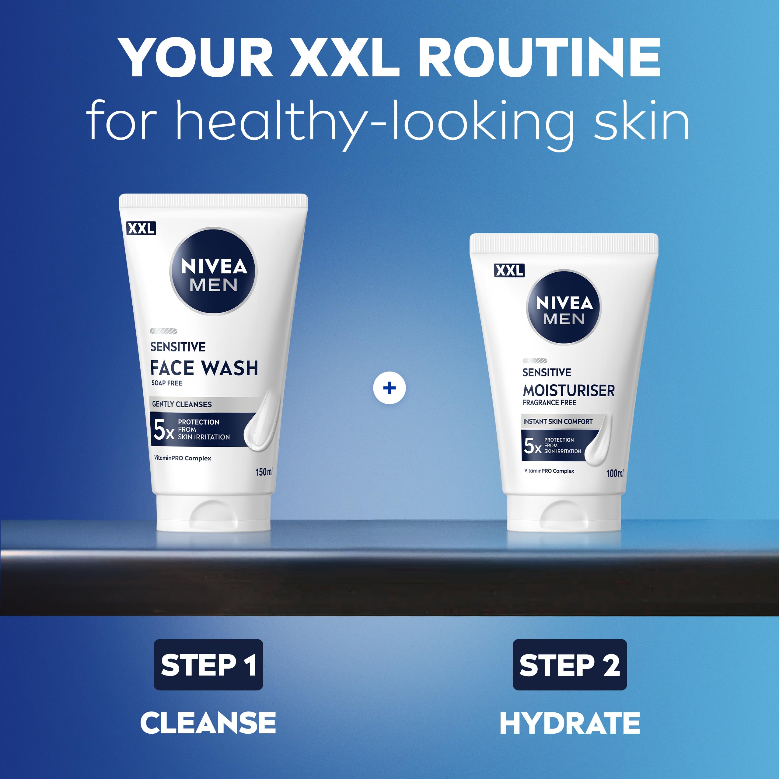 NIVEA MEN Sensitive Gesichtsreinigung XXL 150 ml – Seifenfreies Reinigungsgel mit Kamille 7