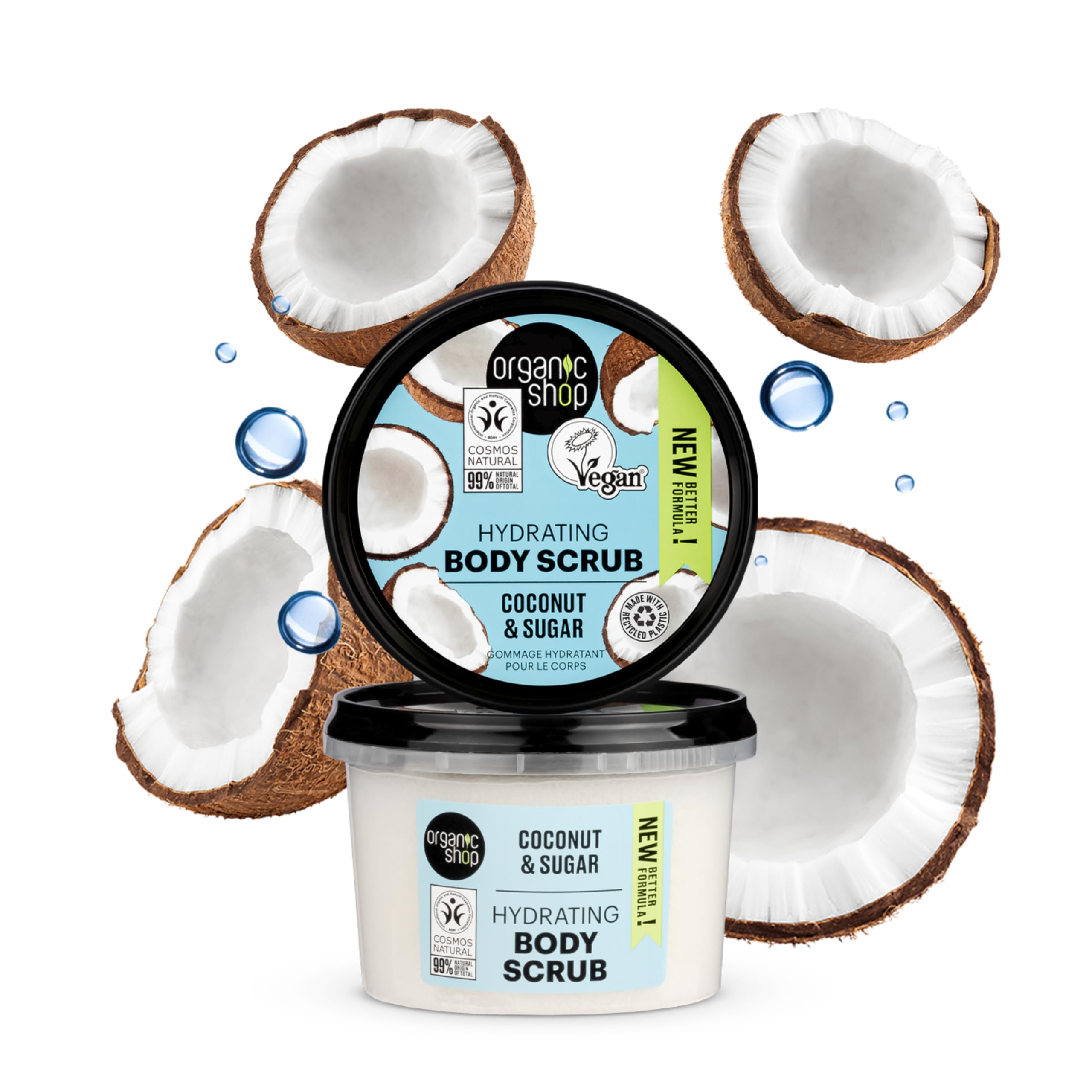 Organic Shop Hydrating Coconut Body Scrub with Natural Sugar and Coconut Oil (250ml) 4