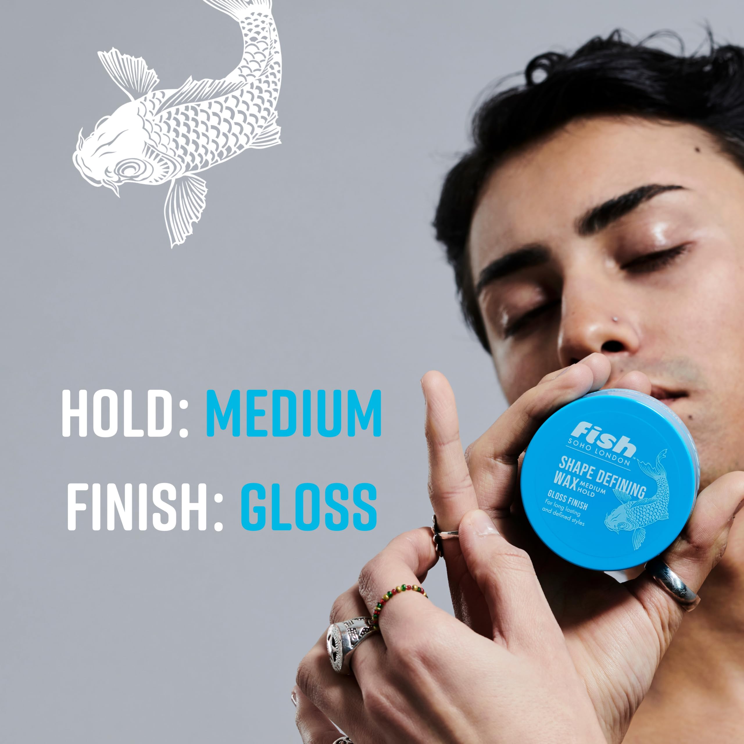 FISH Original Fish Shape Defining Hair Wax for Men - Medium Hold, Gloss Finish, 100 ml 4
