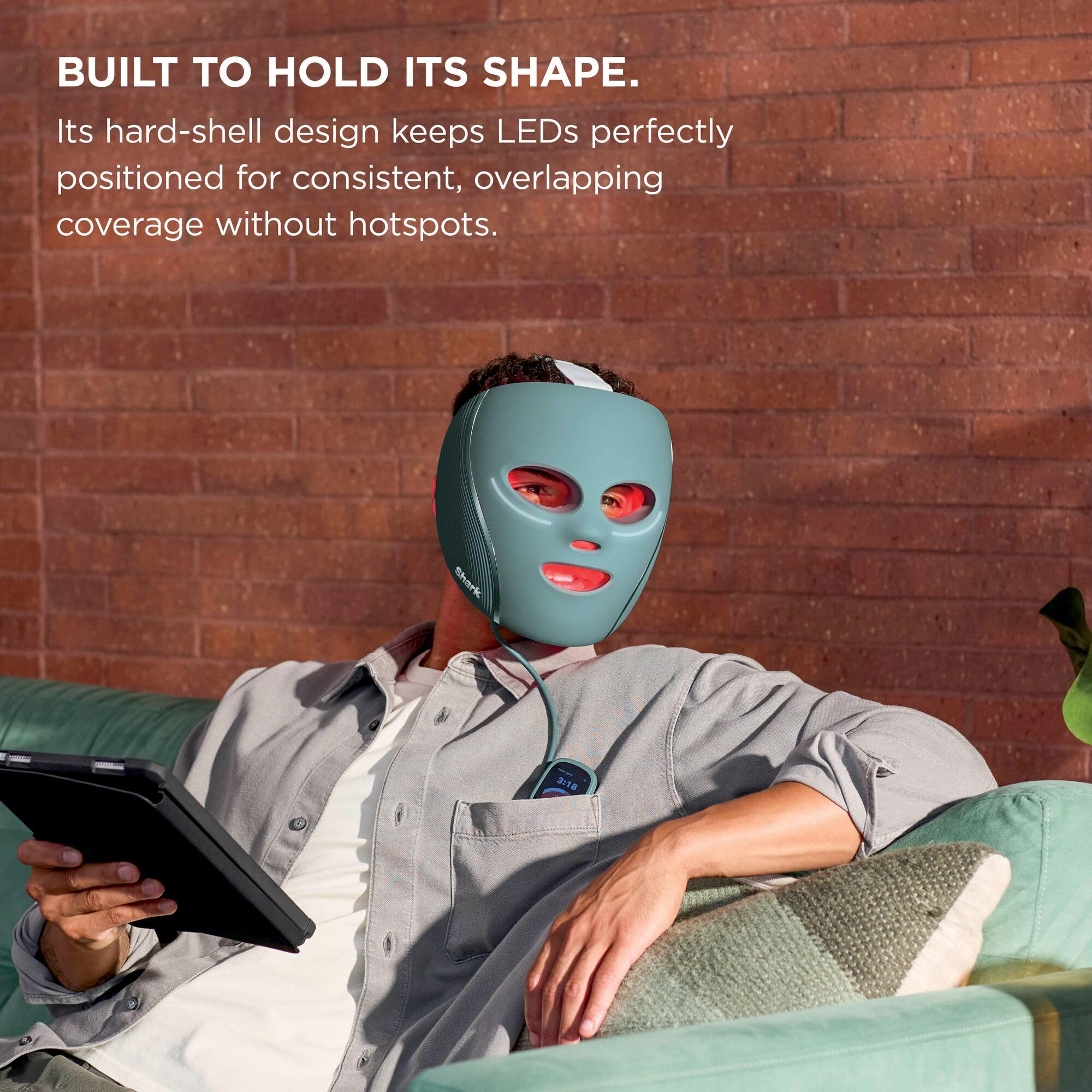 Shark CryoGlow LED Face Mask with Under-Eye Cooling for Anti-Aging & Blemish Repair 9