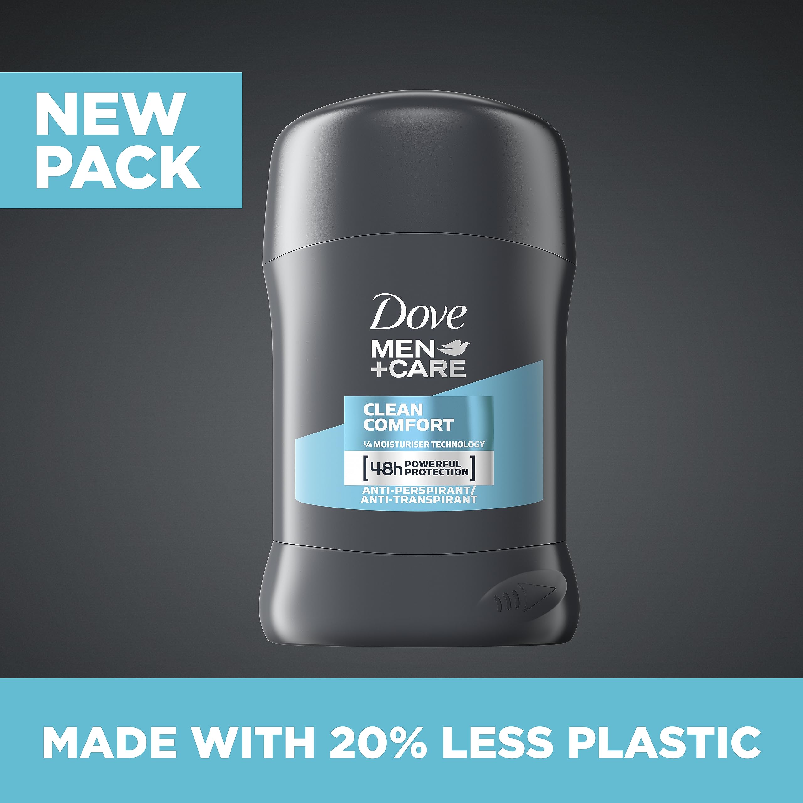 Dove Men+Care Clean Comfort Deodorant mit ¼ Feuchtigkeitscreme-Technologie und Anti-Peeling-Wirkung