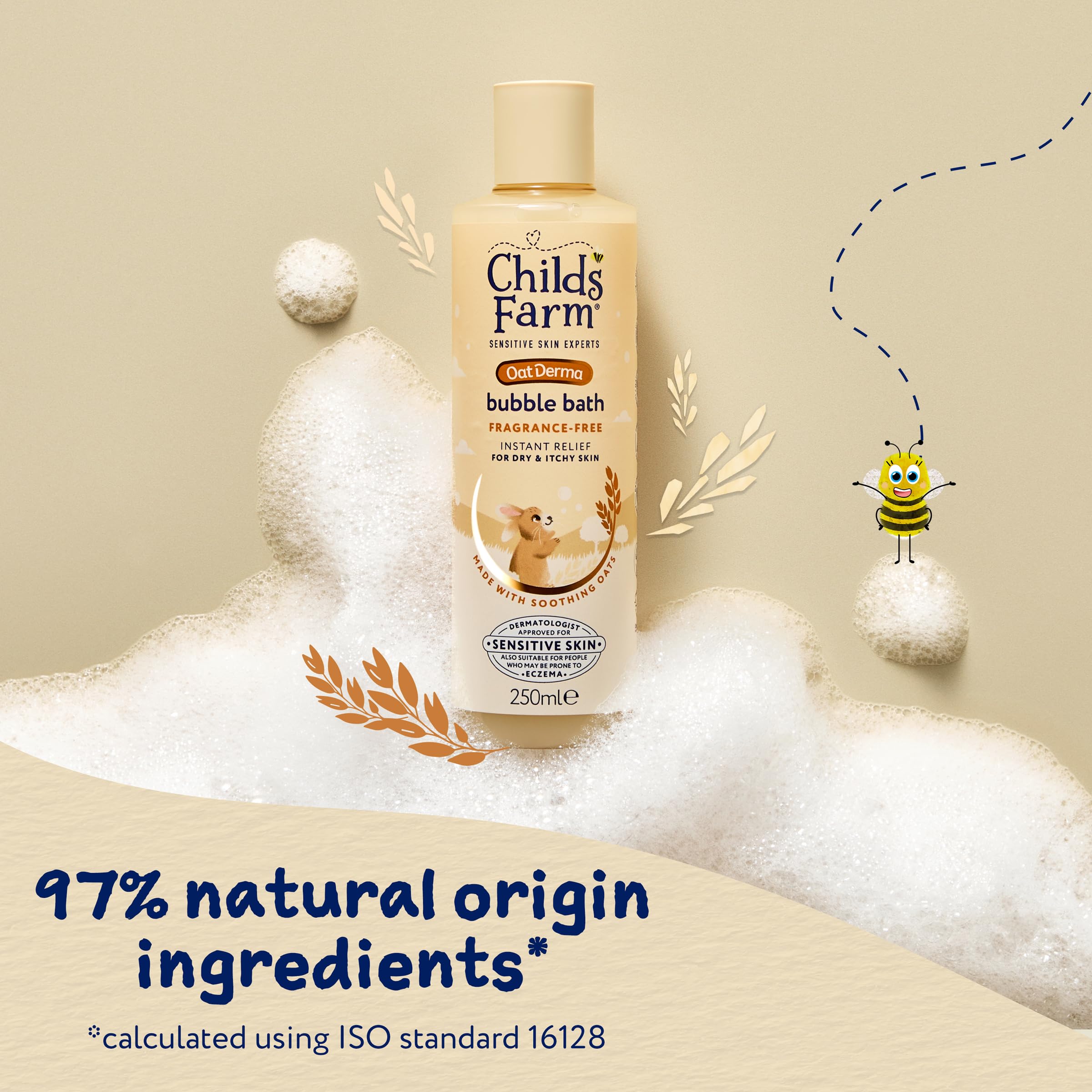 Childs Farm OatDerma Fragrance-Free Bubble Bath for Dry, Itchy Skin (0+ Months) 5