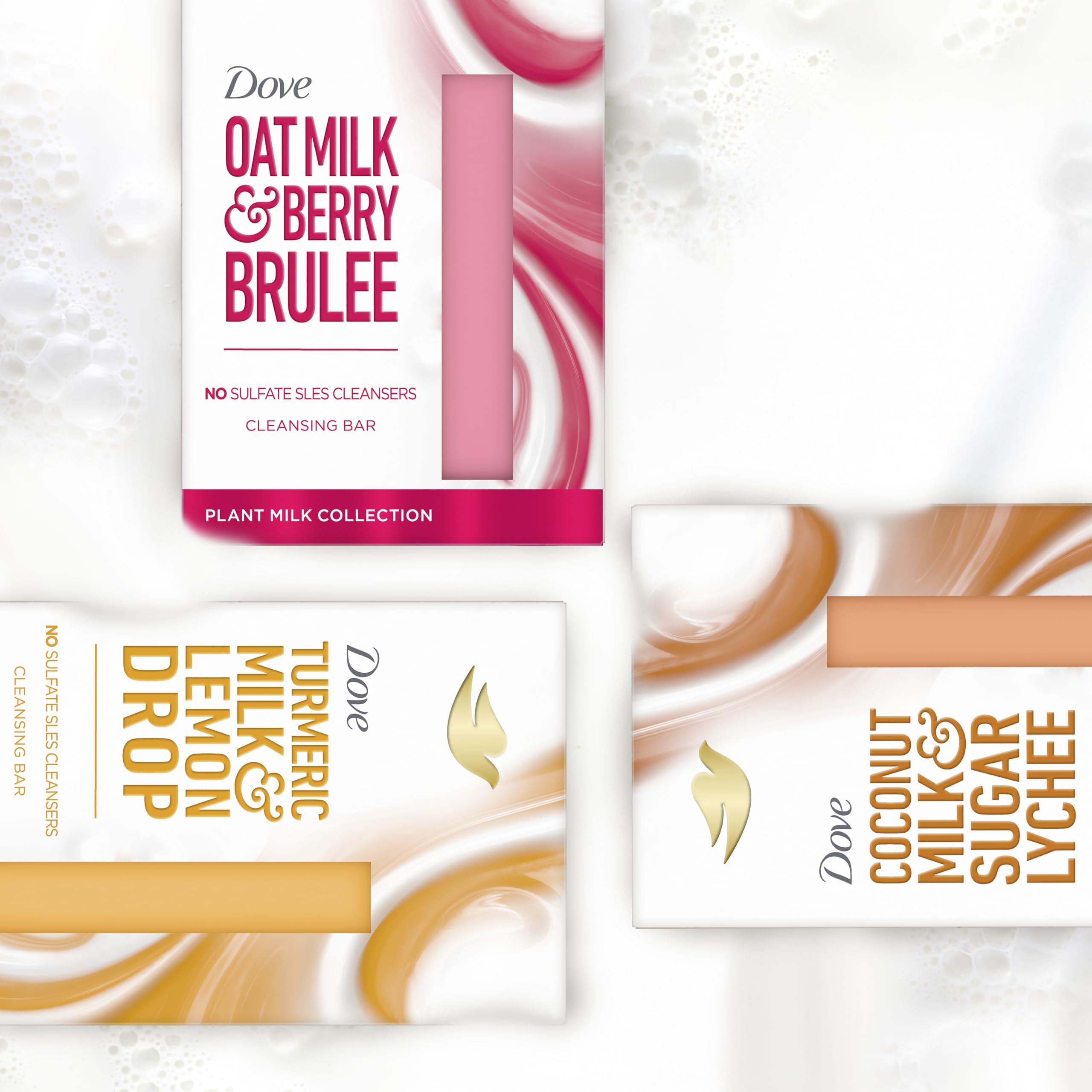 Dove Oat Milk & Berry Brulee Beauty Bar for Whole Body Nourishment 6