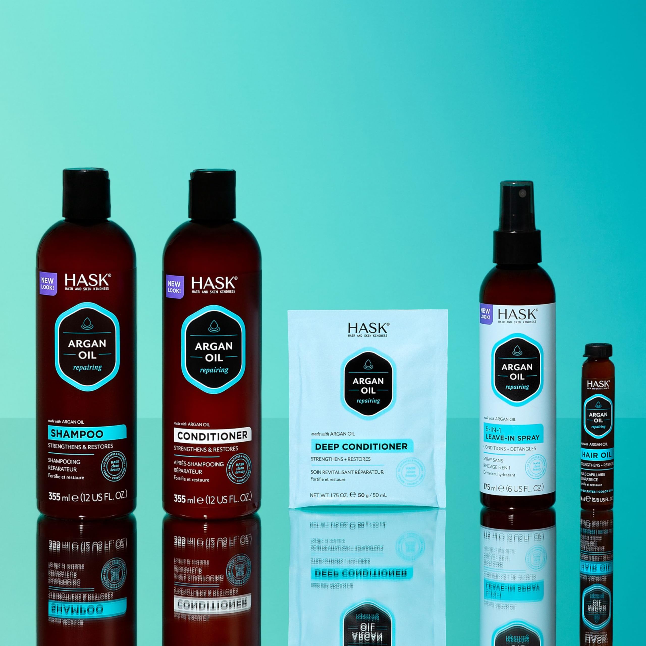 HASK Argan Oil 5-in-1 Leave-In Conditioner Spray for Damaged Hair Repair 11