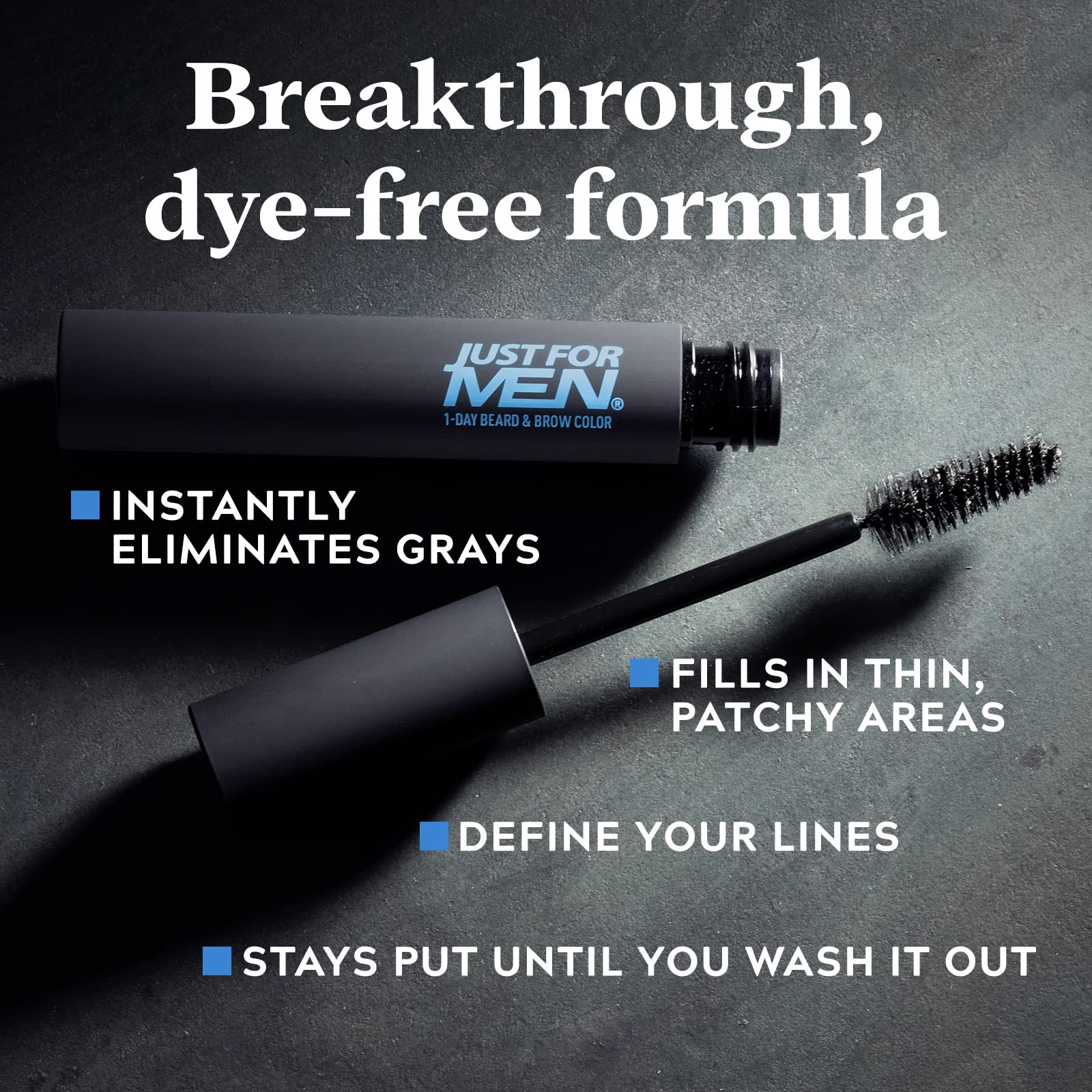 Just For Men 1-Day Beard and Brow Colour Brush for Instant Grey Coverage 4