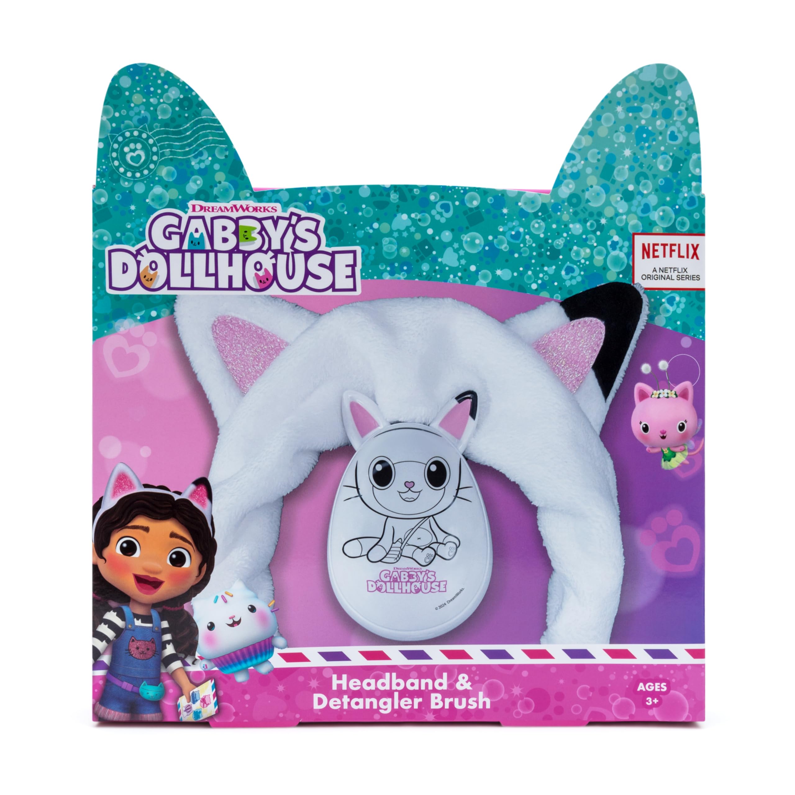 DREAMWORKS GABBY'S DOLLHOUSE Children's Headband & Detangler Gift Set