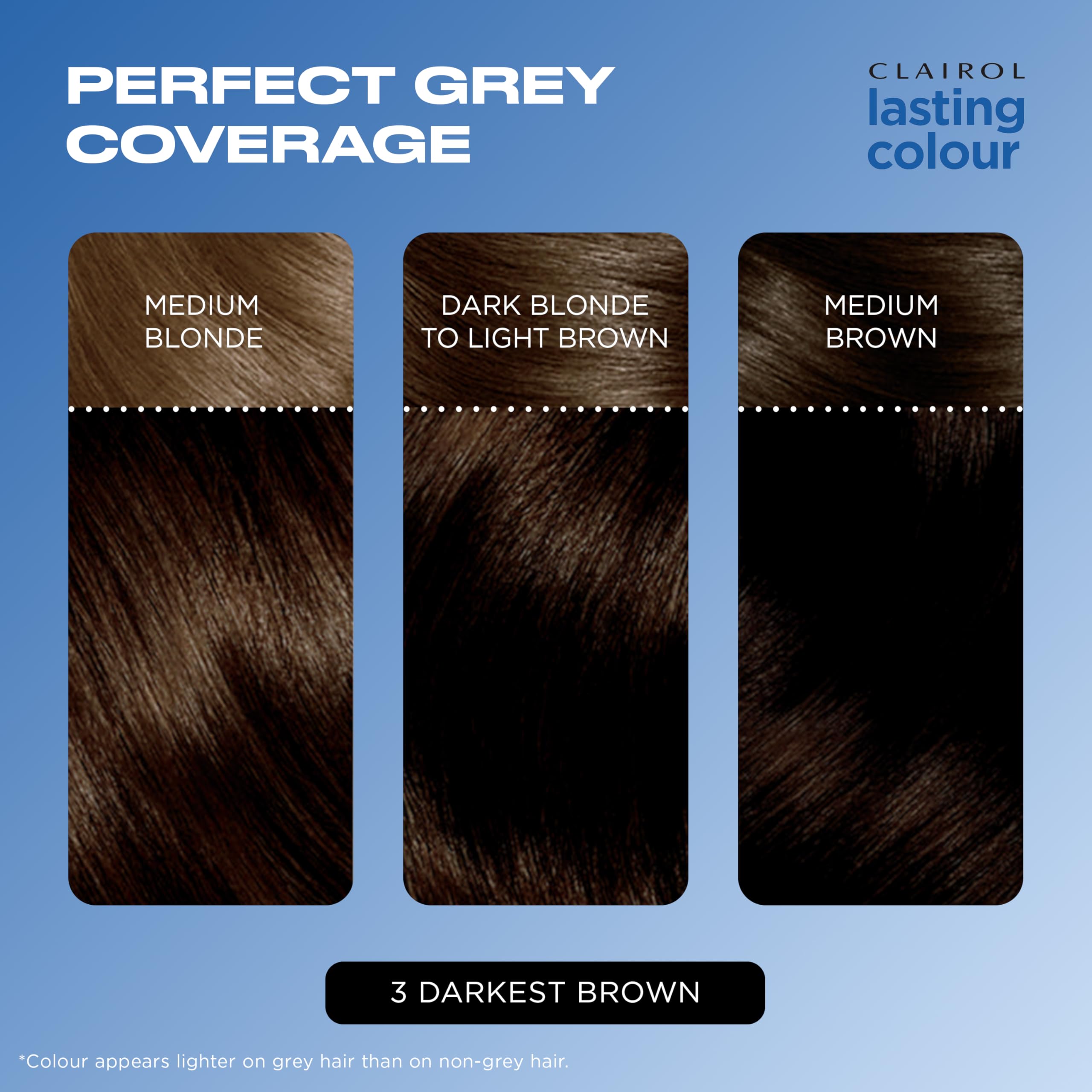 Clairol Permanente Haarfarbe | Ideale Grauabdeckung | Glänzendes und gepflegtes Haar | 3 Dunkelbraun 4