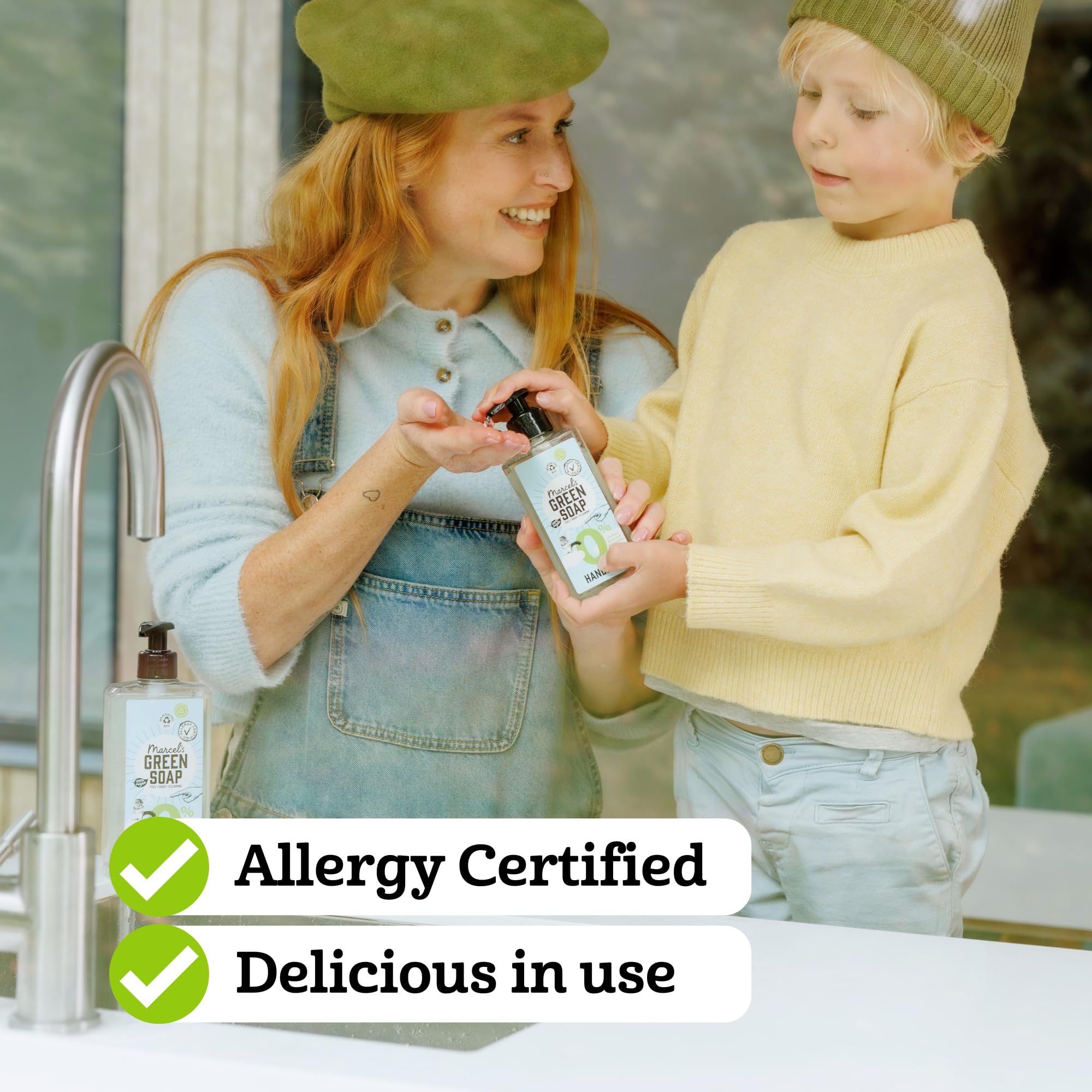 Marcel's Green Soap Hand Soap 0% Allergy-Certified Refillable Dispenser 3