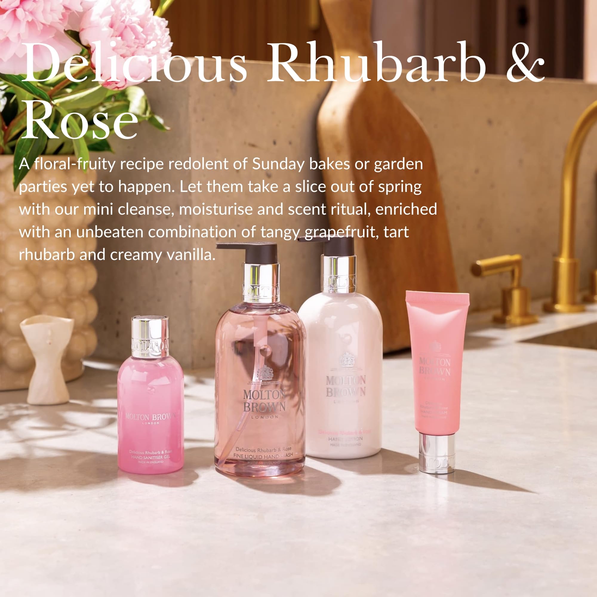 Molton Brown Delicious Rhubarb & Rose Travel Gift Set 5