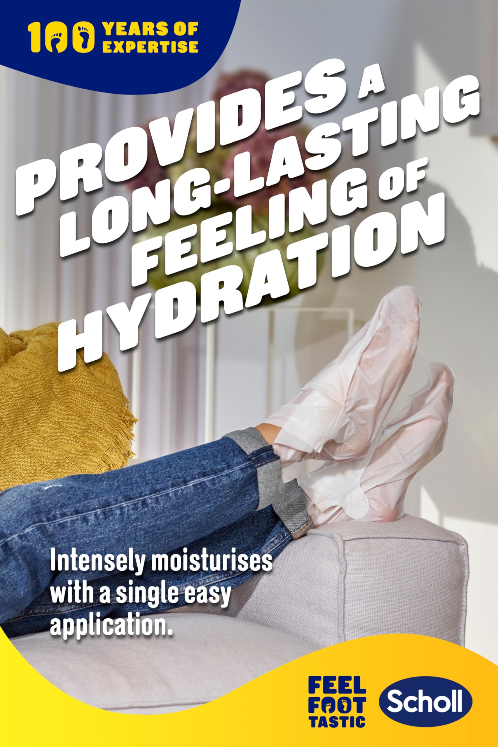 Dr. Scholl's ExpertCare PediMask for Soft Feet - Deep Moisturising Foot Mask with Honey