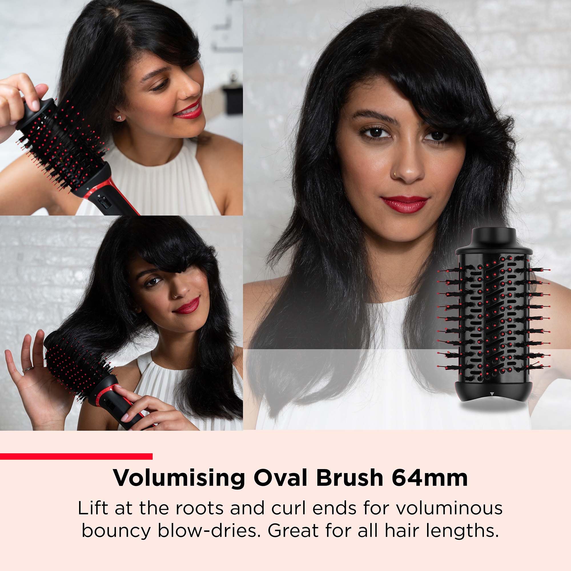 Revlon One-Step Blow-Dry Multi Styler – 3-in-1-Gerät – Trocknen, Locken und Volumen mit den 3 austauschbaren Aufsätzen (abnehmbarer Kopf, Lockenstab, Föhn, Stylingaufsatz) RVDR5333 5