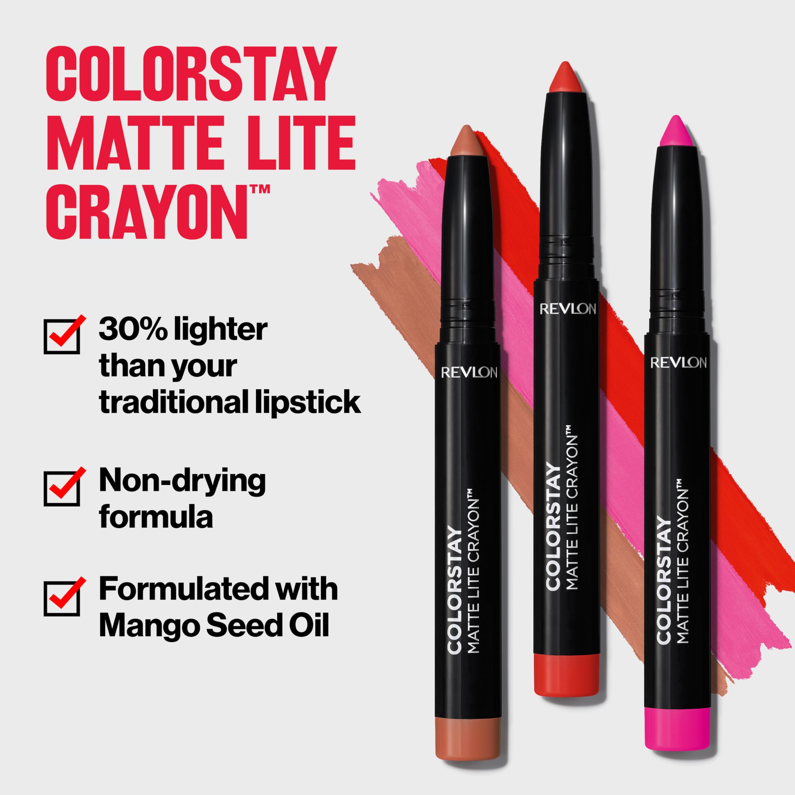 Revlon ColorStay Matte Lite Crayon Lipstick - Souffle All Day, Lightweight Matte 3