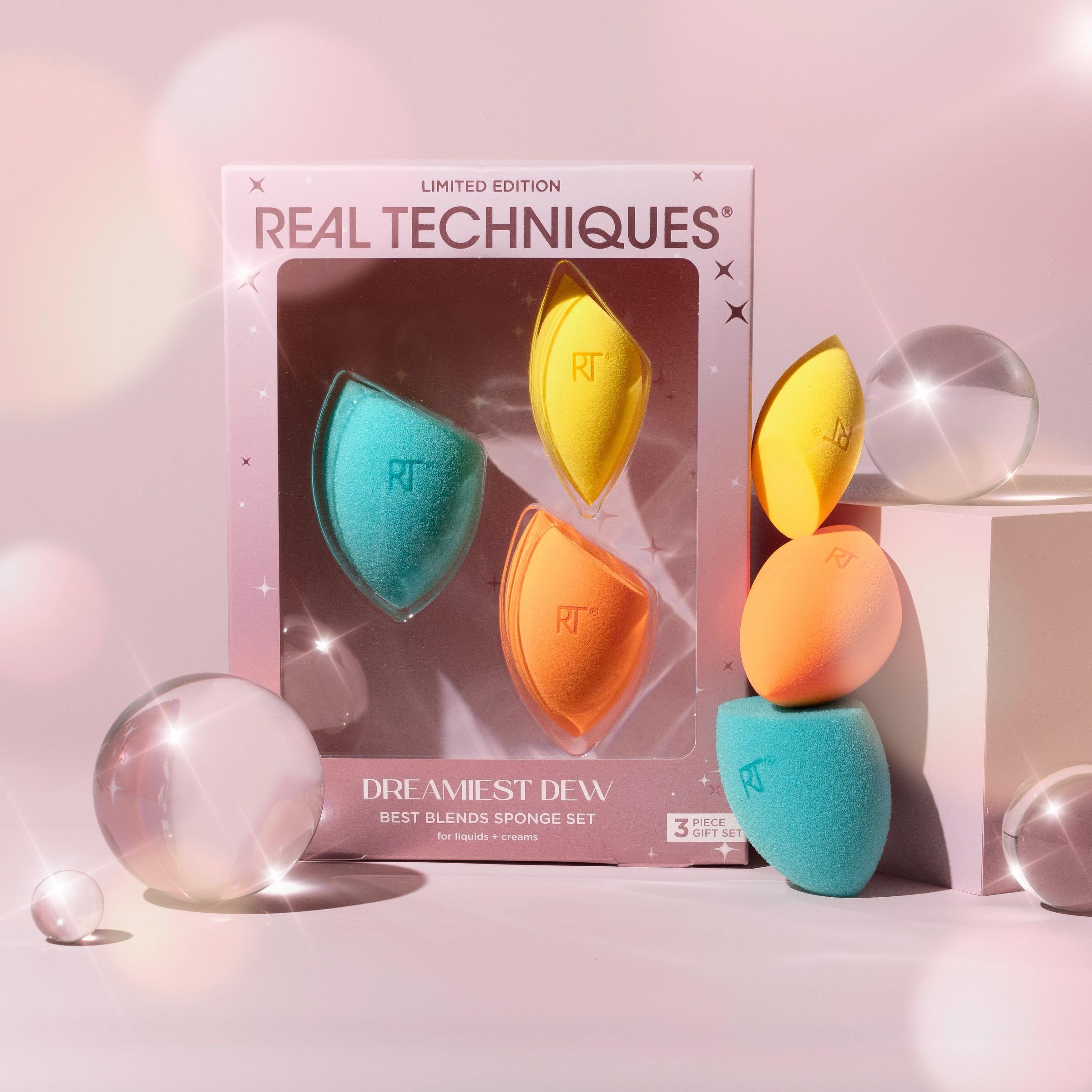 Real Techniques Dreamiest Dew Best Blends Sponge Kit, 3 Piece Limited Edition Set 6