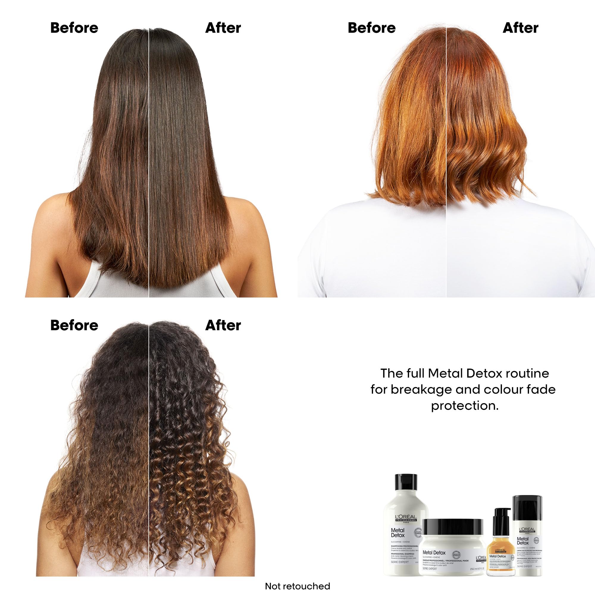 L'Oréal Professionnel Metal Detox Shampoo 300 ml, beugt Haarbruch und Farbverlust durch hartes Wasser vor, klärendes Shampoo, sulfatfrei &amp; vegan, schützt vor Haarschäden 5