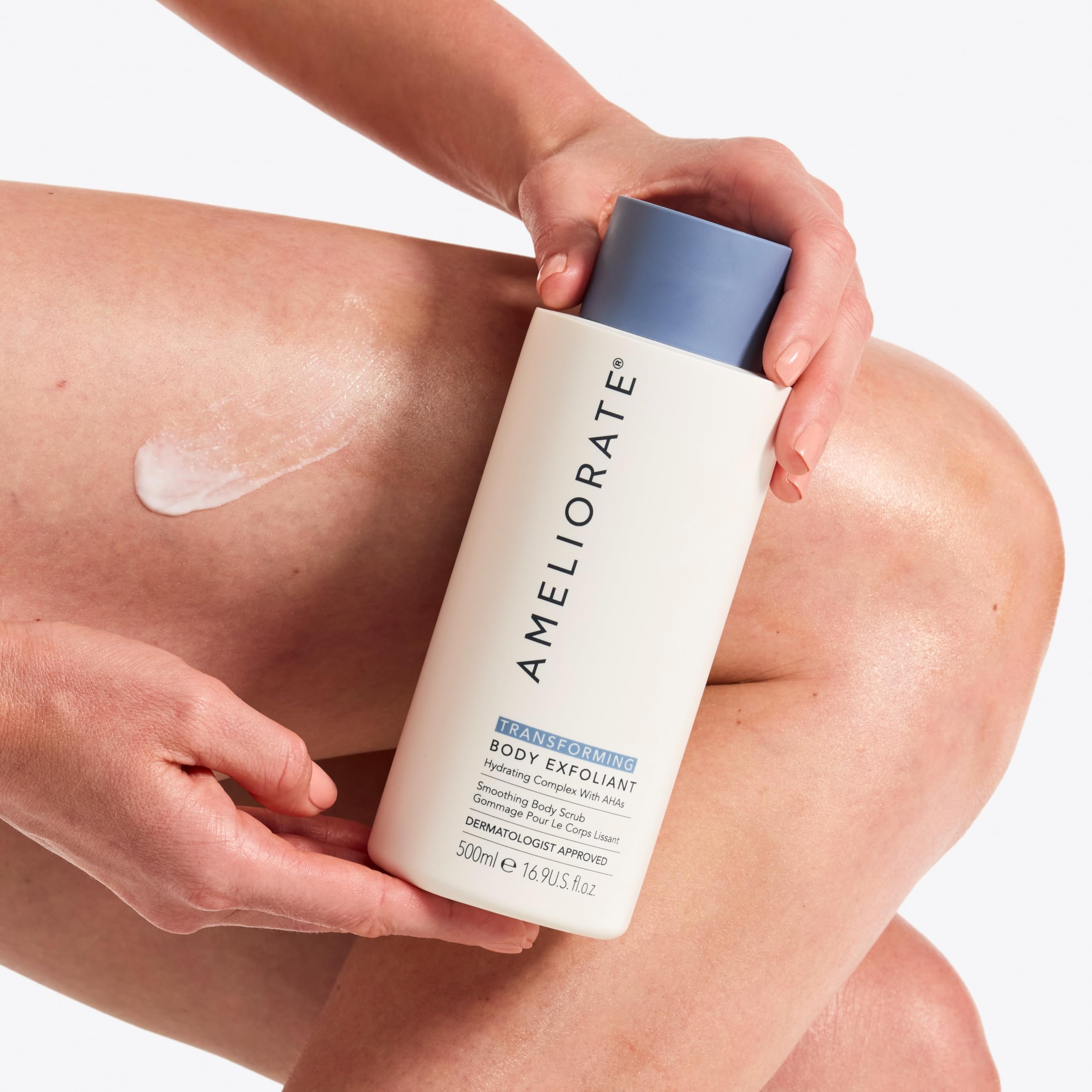 AMELIORATE Transforming Body Exfoliant 500ml for KP, Bumpy & Dry Skin | AHA & Bamboo Scrub 3