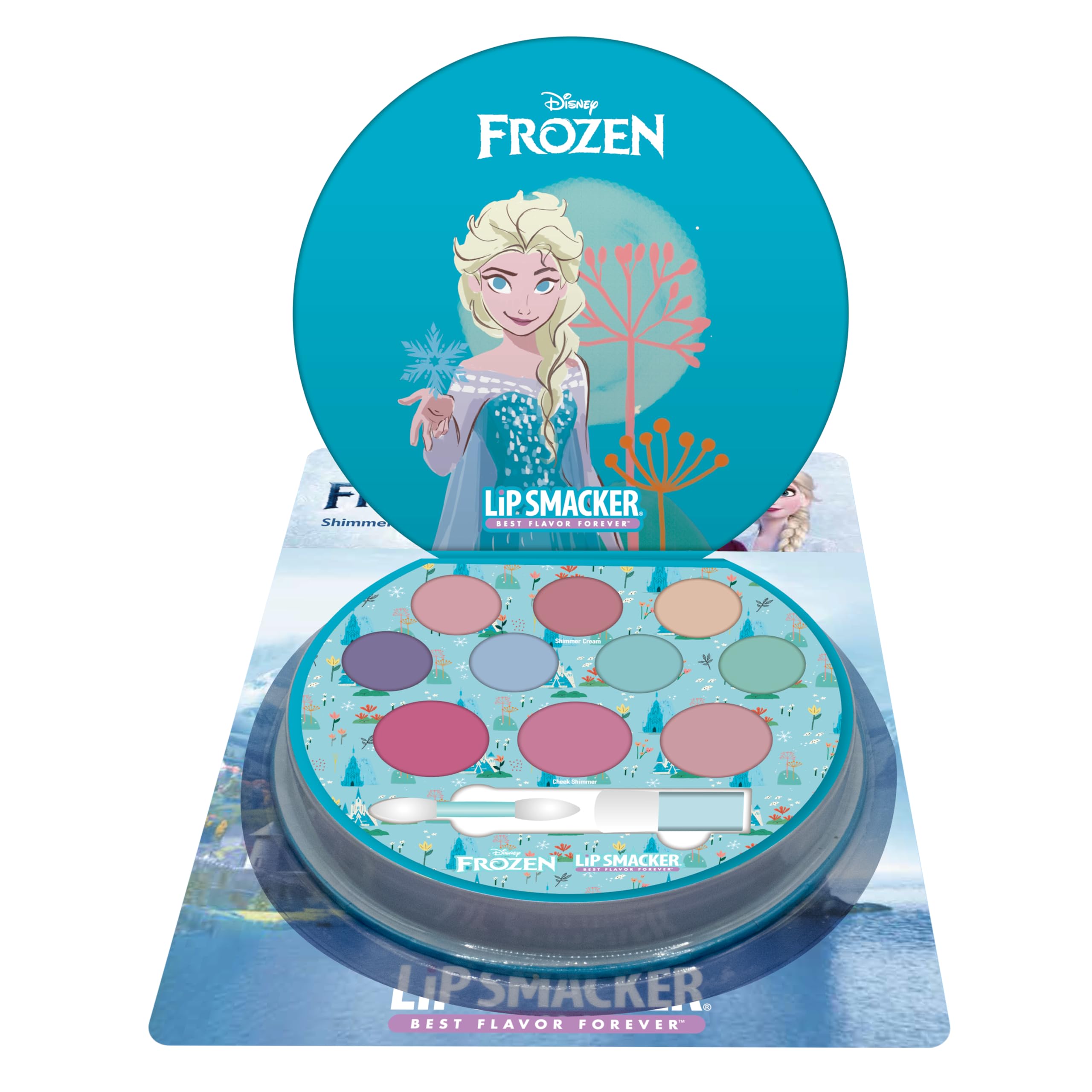 Lip Smacker Frozen Shimmer Color Palette 12-Piece Makeup Set for Kids