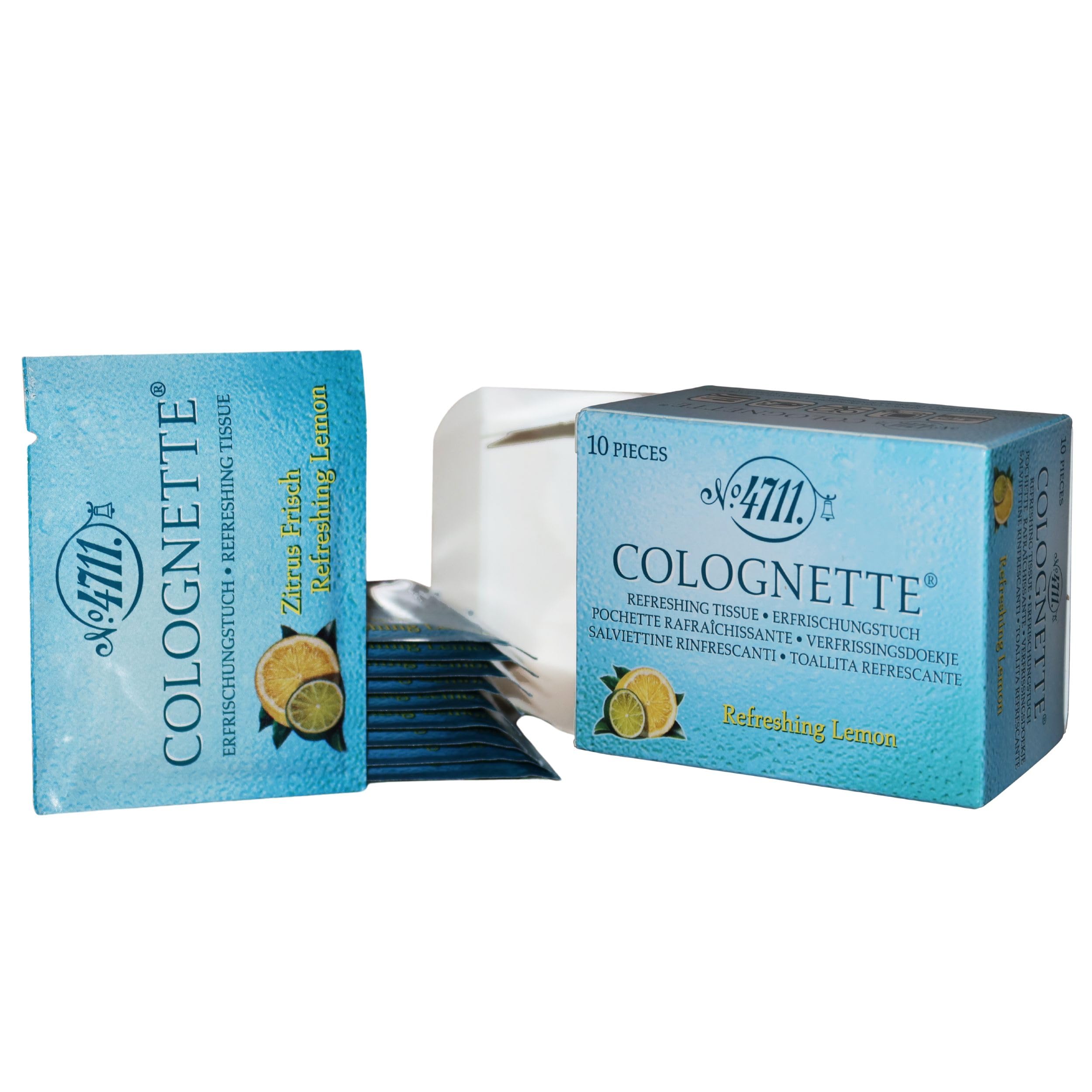 4711 Colognette Refreshing Lemon Tissues - 20 Count for On-the-Go Freshening
