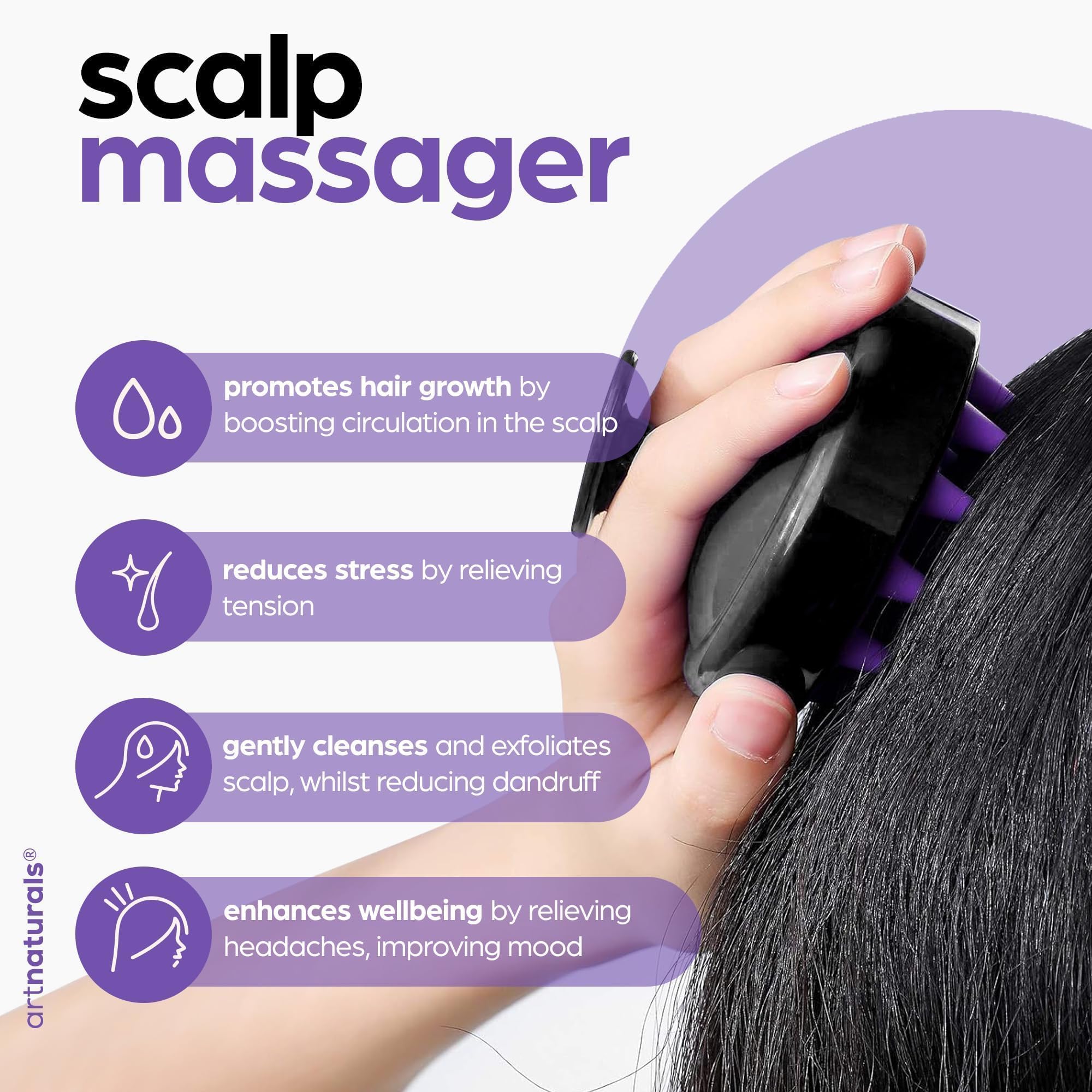 Artnaturals Bio-Rosmarin-Rizinus-Haaröl + Kopfhautmassagegerät 118 ml 4