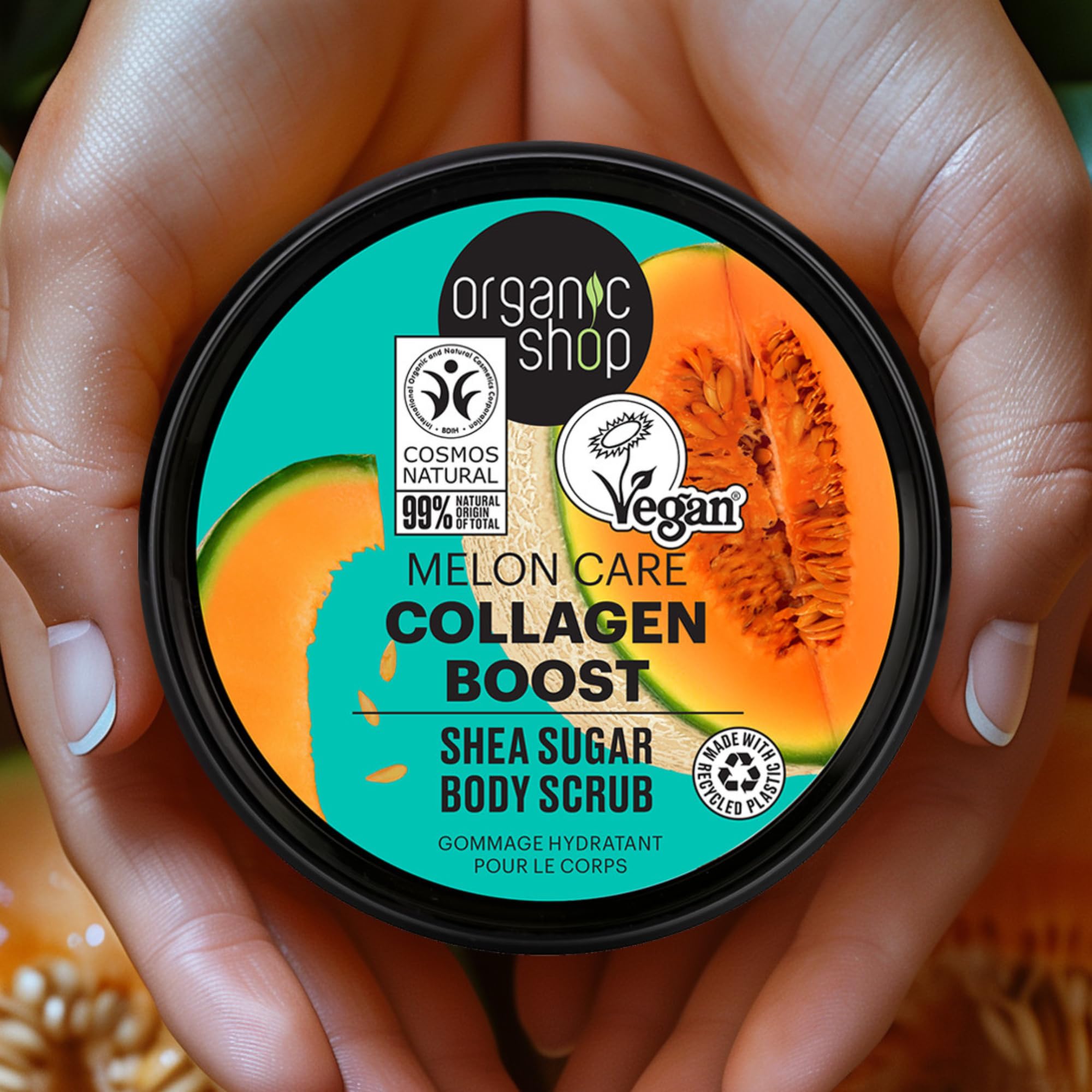 Organic Shop Collagen Boost Melon Care Body Scrub with Shea Butter - 250ml 3