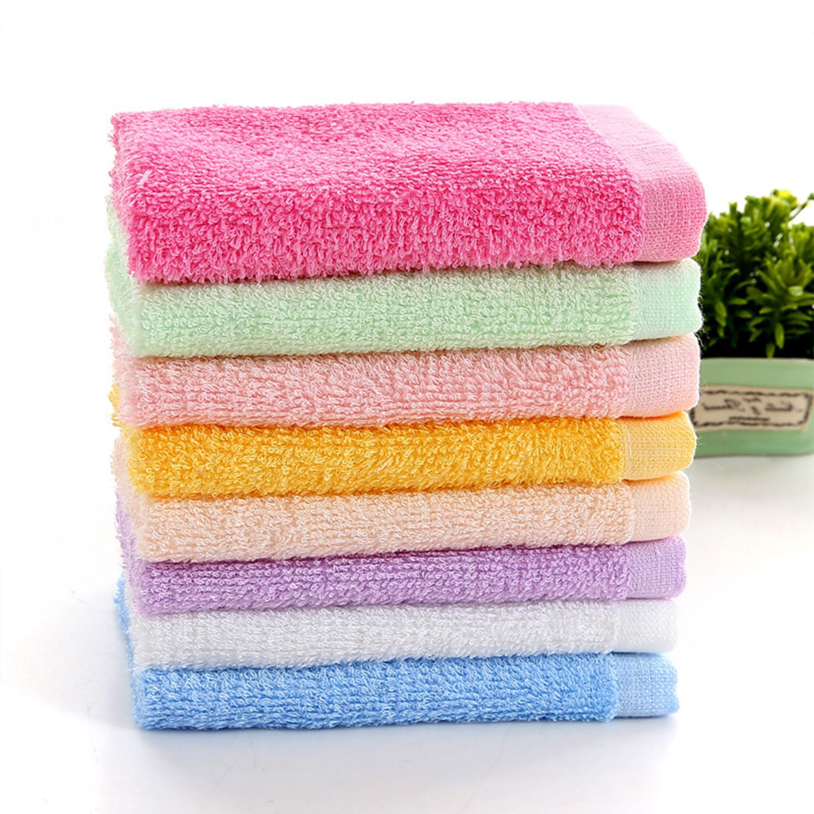 Lafefe 8-Pack Bamboo Charcoal Fiber Reusable Facial Cleansing Cloths for All Skin Types