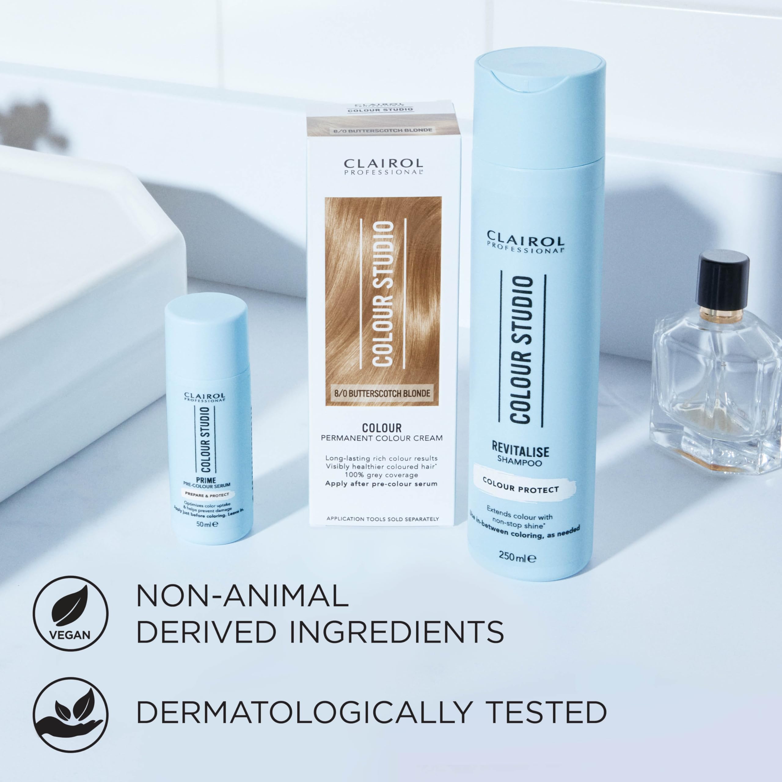 Clairol Professional Colour Studio | Step 3 Revitalise | Farbschutz-Conditioner für coloriertes Haar | Verlängert die Farbbrillanz mit anhaltendem Glanz | Für alle Haartypen und -farben | Vegan | 250 ml 7